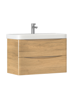 Тумба под раковину VELVEX Clay 800-0-2 (9595) навесная дуб верона
