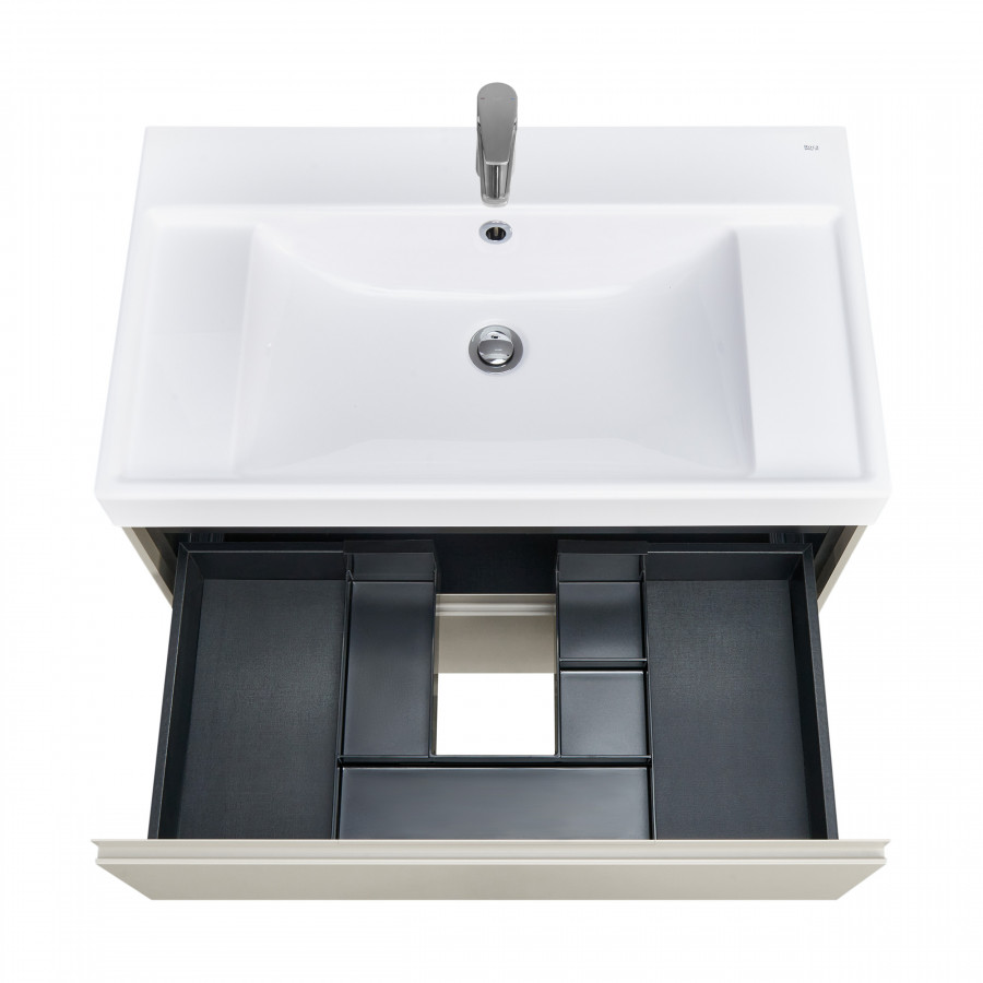 ONA Модуль для раковины 800 мм, 785x450x565 мм, с 2 ящиками, бежево-серый матовый, ROCA
