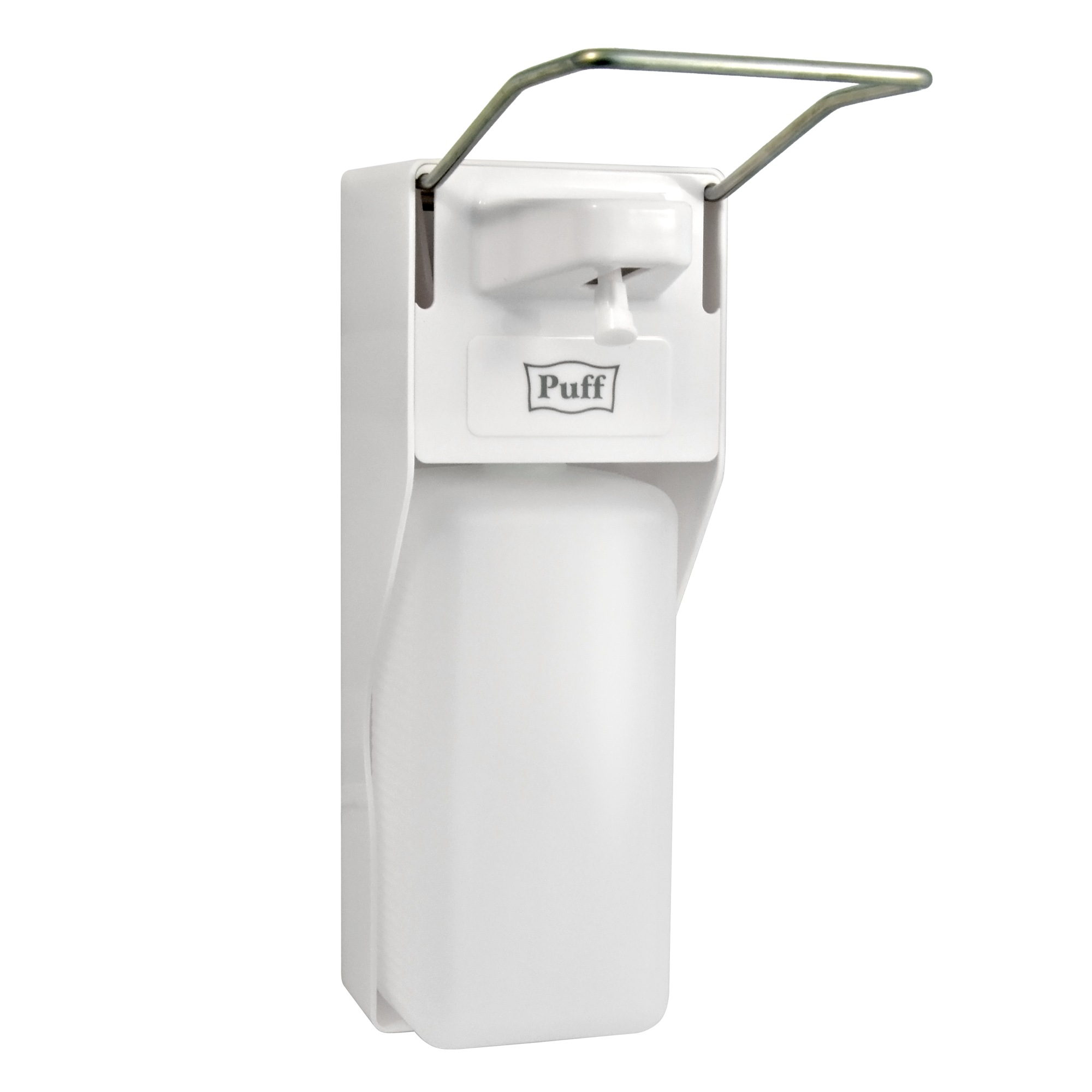 Локтевой дозатор для жидкого мыла и дез. растворов, 1000 мл, Puff-8197, пластиковый