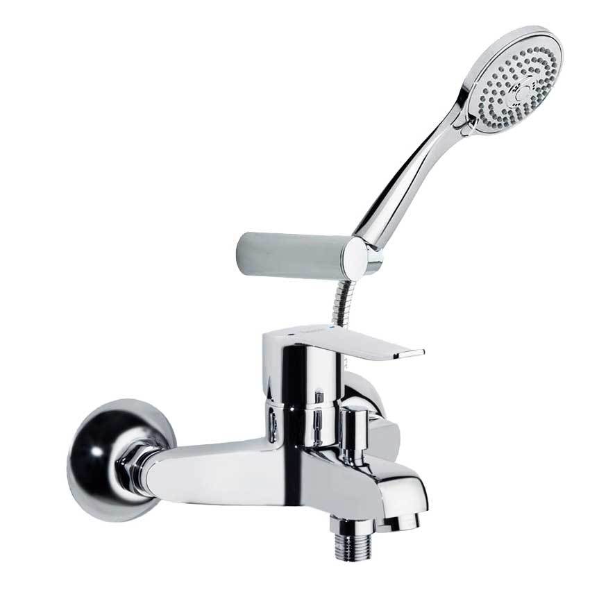 Смеситель для ванны наружнего монтажа однорычажный с душевым комплектом YPSILON PLUS 6405T3