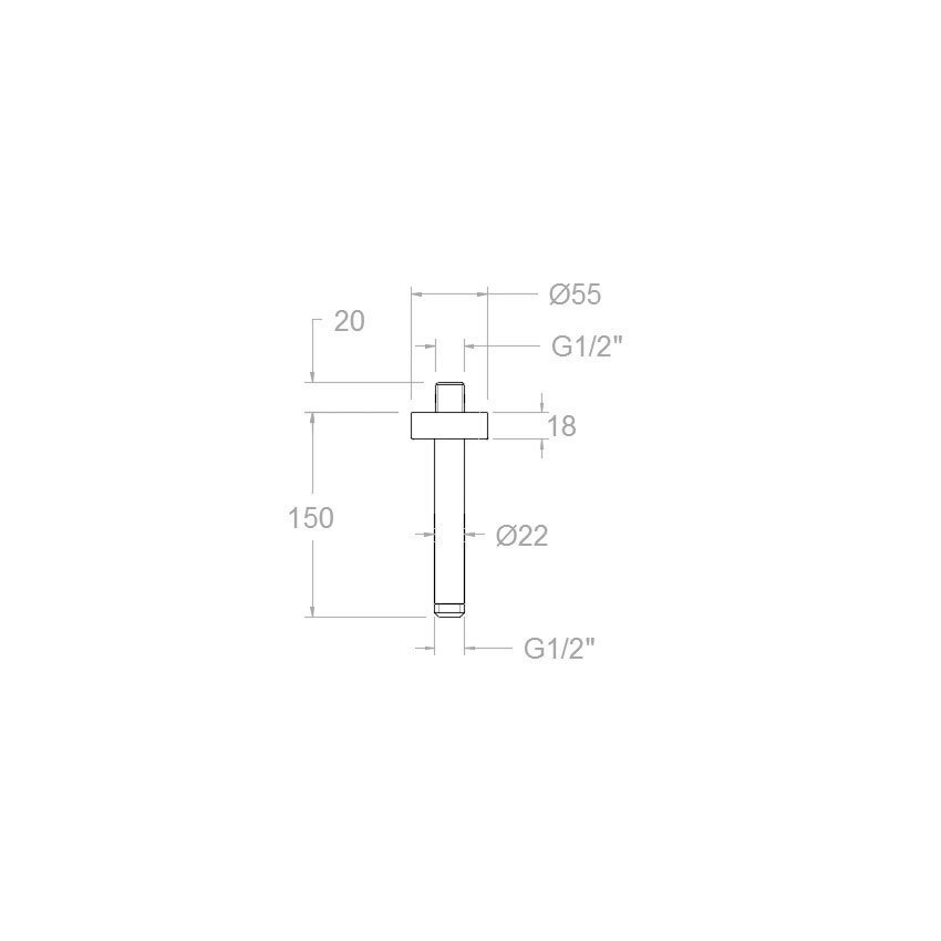 Душевая штанга 776001SNM матовый черный
