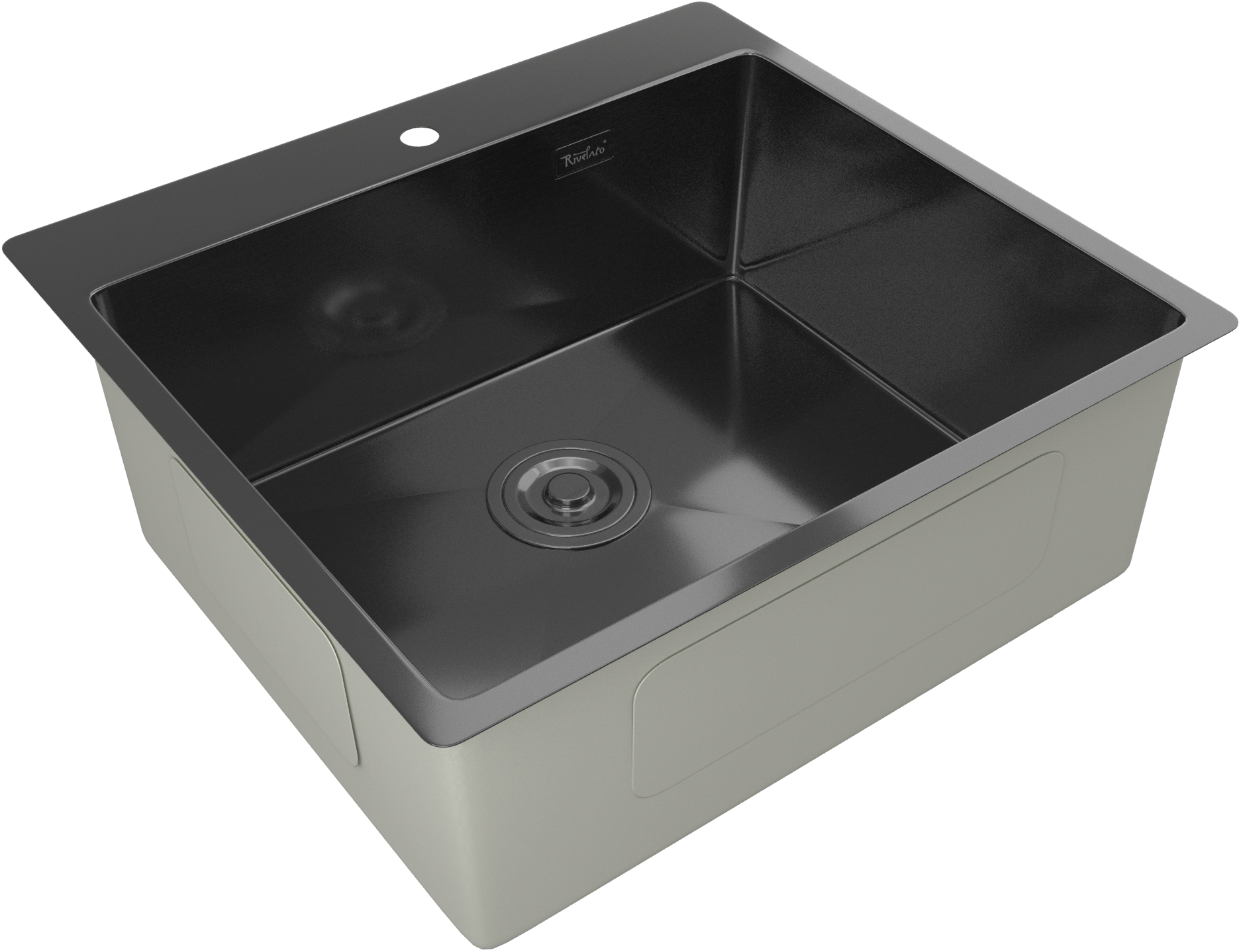 Rivelato Rinox 5450 PVD black Мойка нерж.сталь 1 чаша 540*500*200 мм арт.5450  PVD black