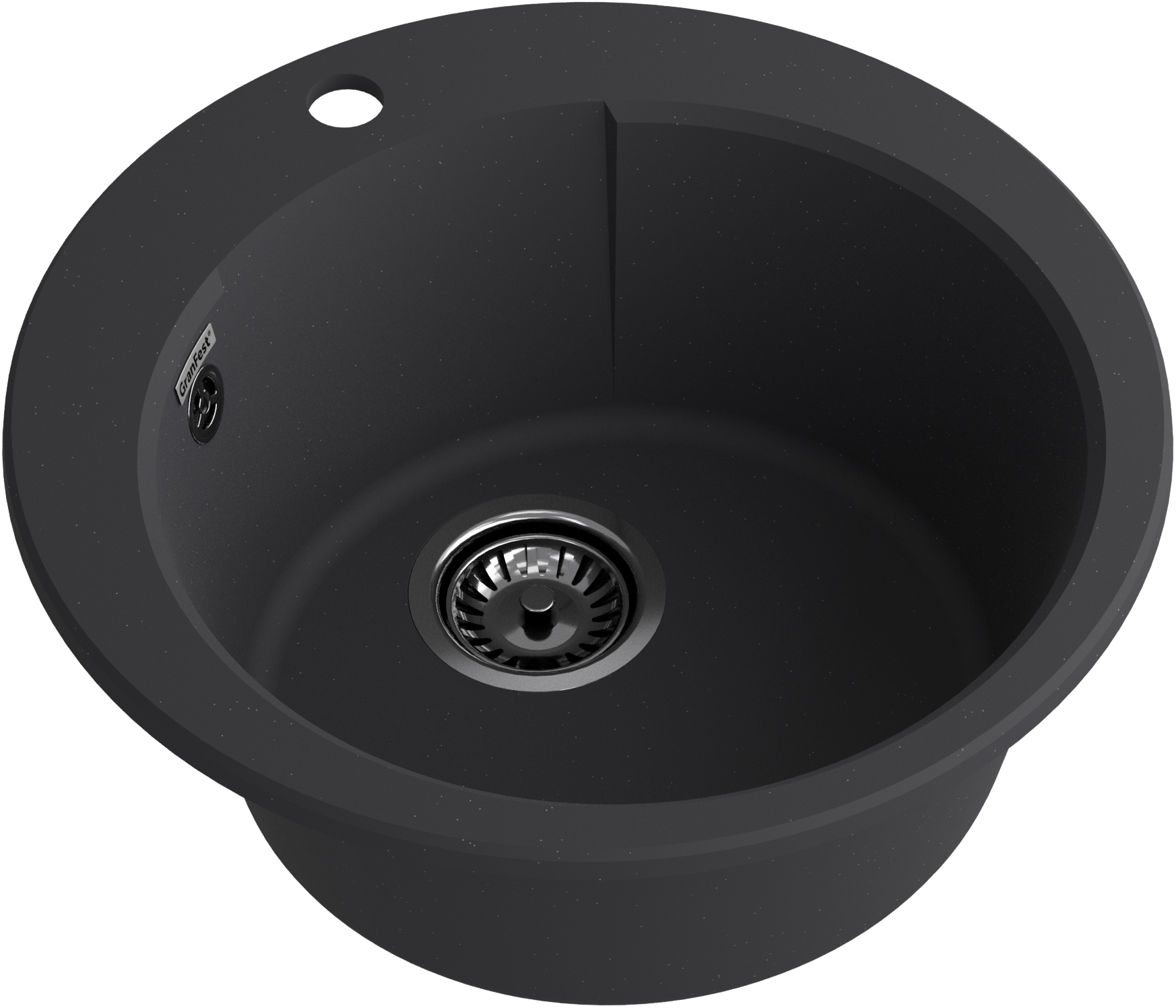 GRANFEST Мойка URBAN 649  1-чаша D-490мм черный арт.GF-UR-