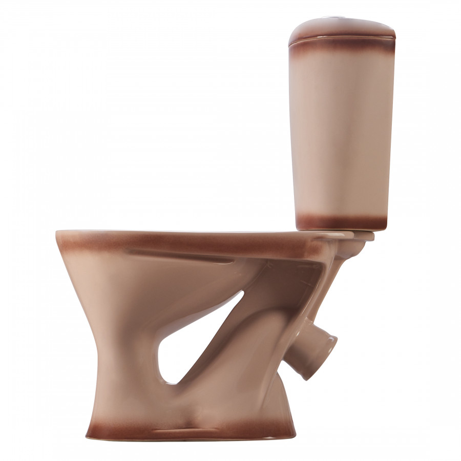 Унитаз-компакт "Версия" наклонный выпуск, с кнопочной арматурой и сиденьем, бежевый  SANTERI