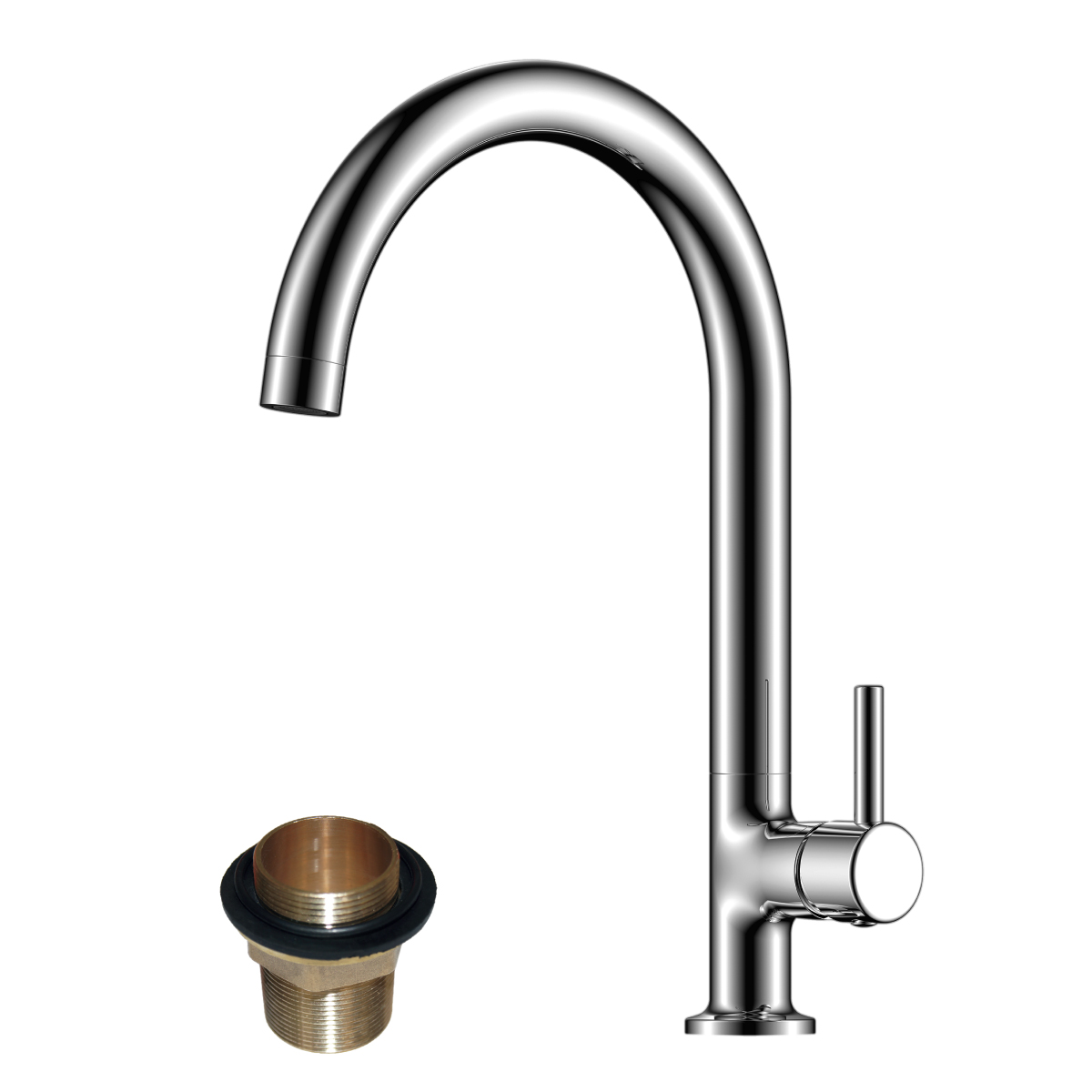 X25 Смеситель для кухни, выс.пов.излив 251мм, р/ОД, хром, ROS, X25-23U