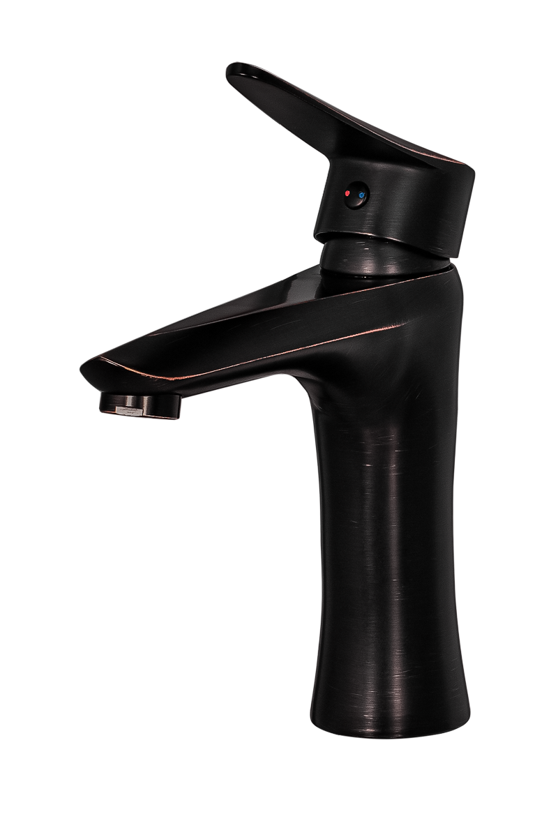 Смеситель для раковины ПРОФСАН ПСМ-301-5 STEEL нержавеющая сталь AISI-304 тип См-УмОЦБА Черный-бронз