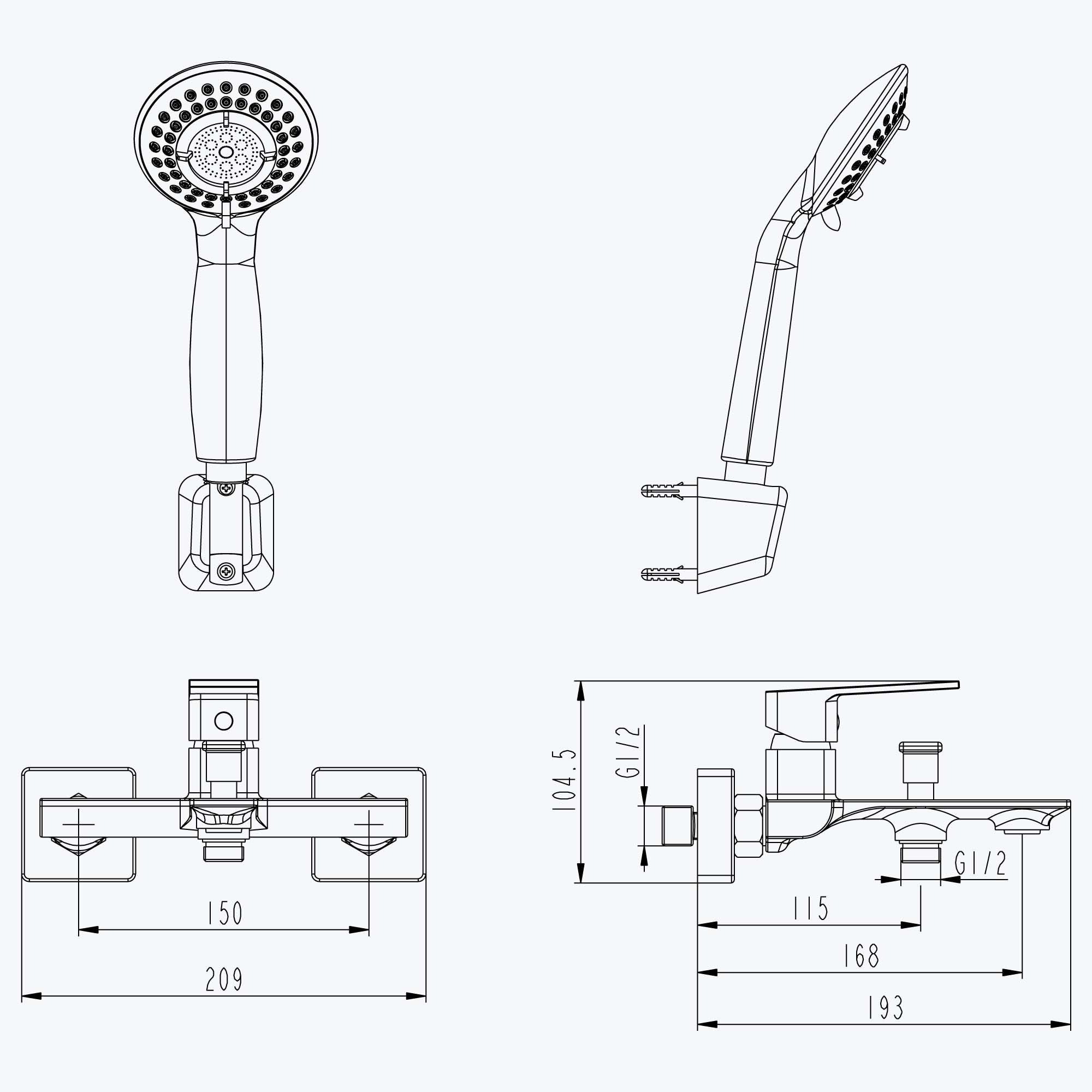 Смеситель для ванны TOKITO OSAKA хром (TOK-OSA-1014)