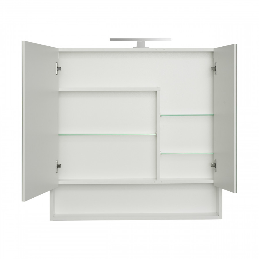 Зеркальный шкаф СКАНДИ 90, подвесной, белый