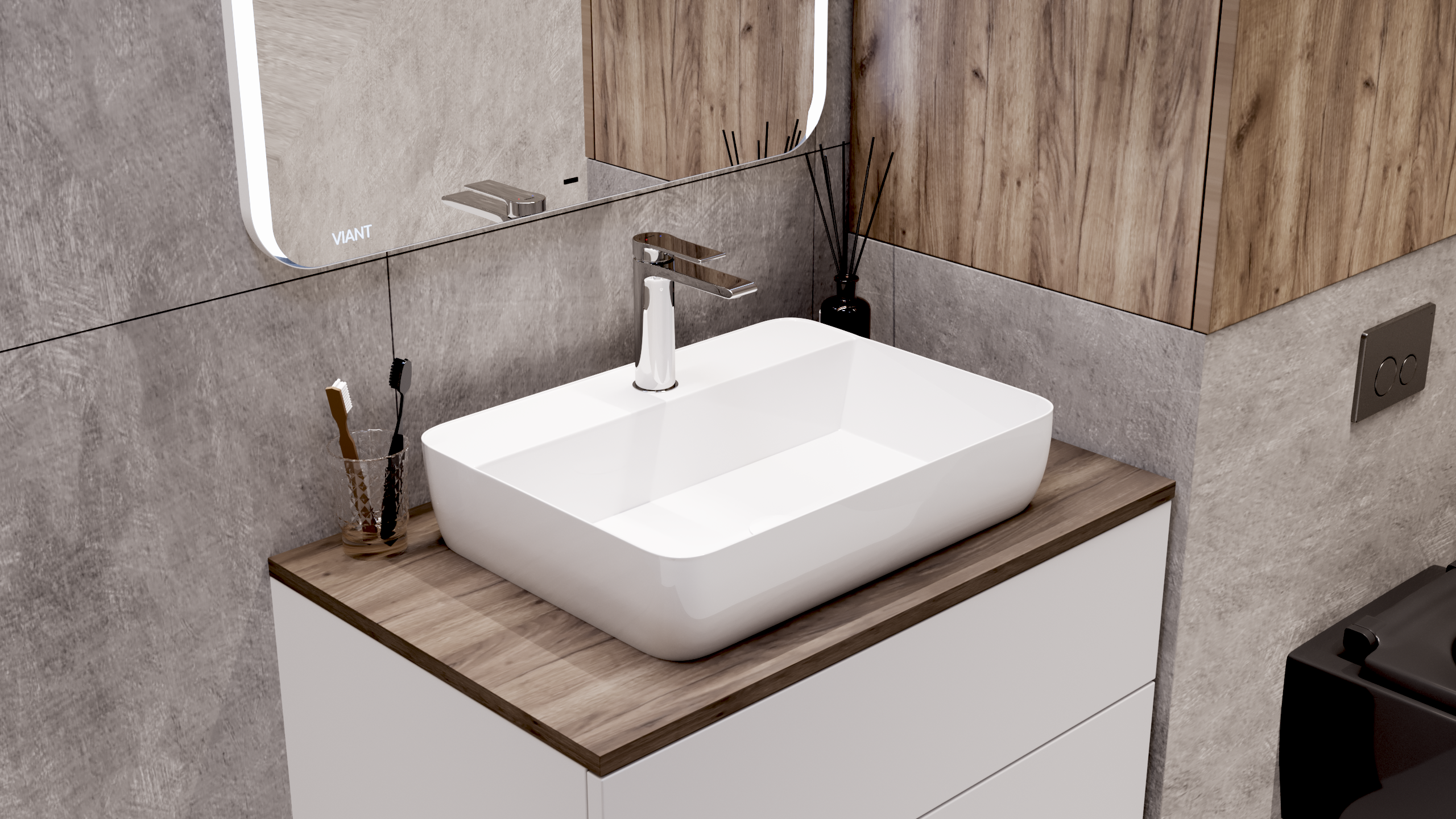 Столешница VIANT Neo орех натуральный 800х460 мм (VNEO80ON-STMDF)