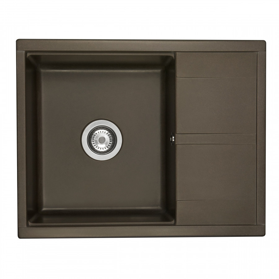 Мойка для кухни  Делия 65 650x516x218 мм, прямоуг. с крылом, кофе