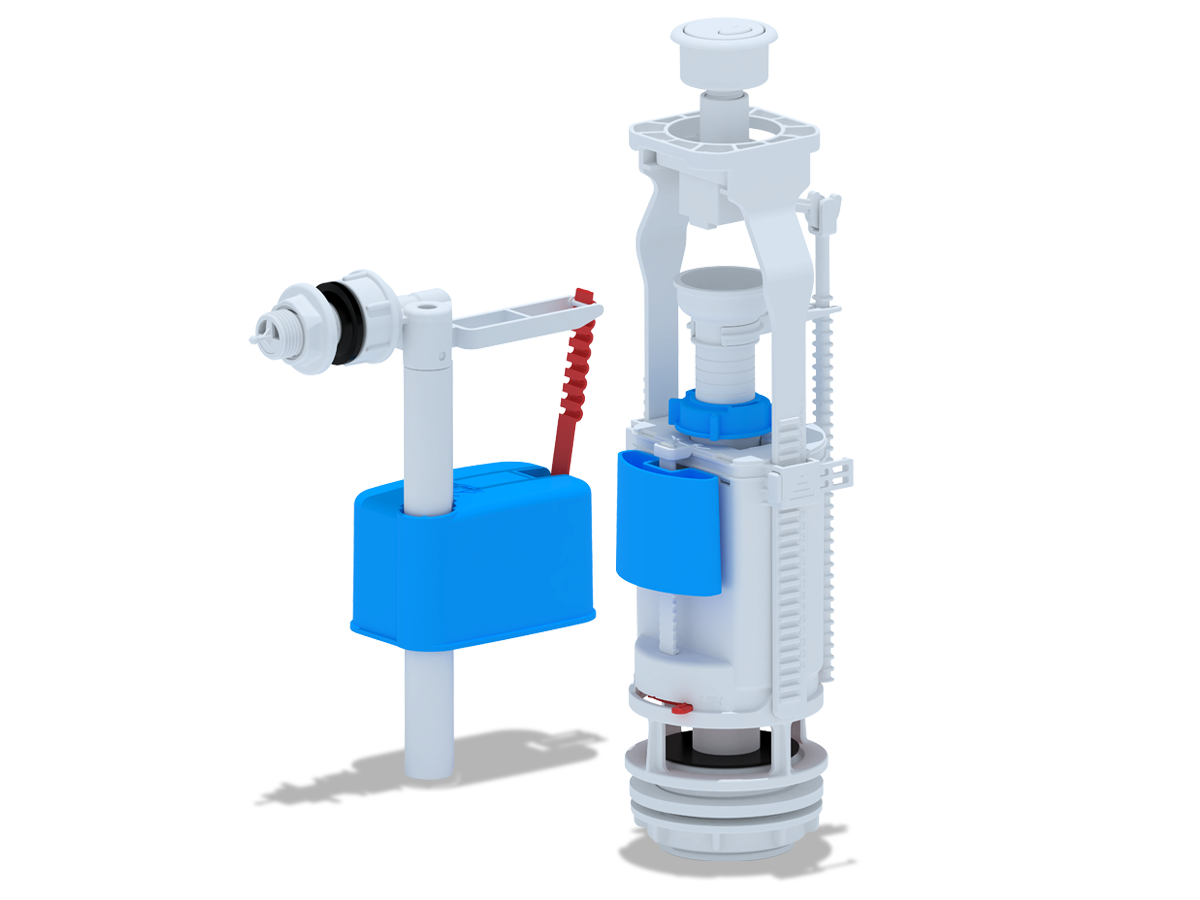 Набор с боковой подводкой АНИ Пласт WC3050 1 1/2 дюйма с пластиковым штуцером двойная кнопка эконом белая