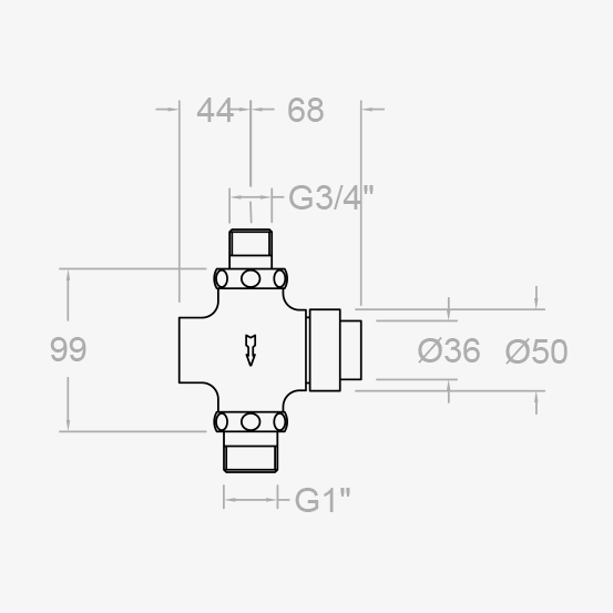 Держатель лейки гигиенического душа квадратный латунь 4741