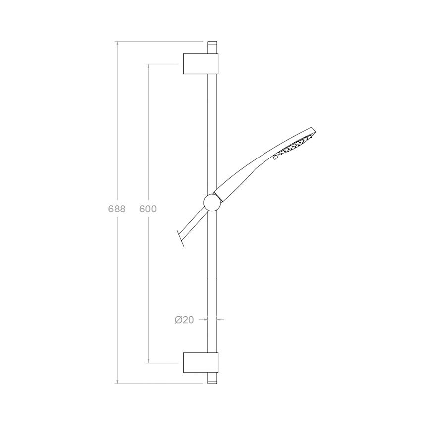 Душевая штанга с душевым комплектом 7750T3