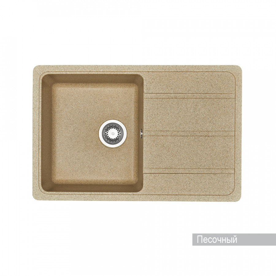 Мойка для кухни Аманда 780x510x211 мм, прямоуг. с крылом, песочный
