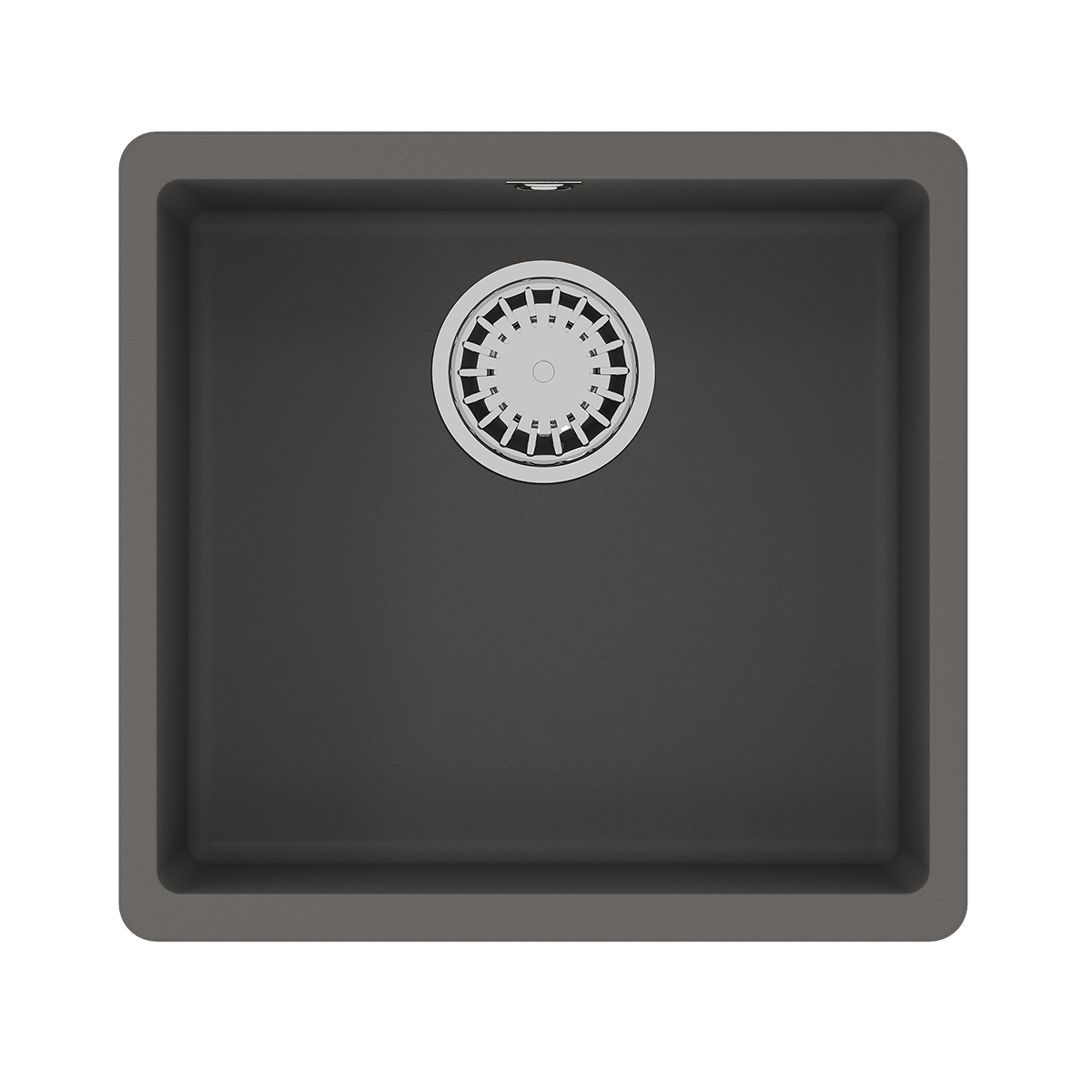 Кухонная мойка Lemark SINARA 440-U подстольного монтажа из кварцгранита, Серый шёлк