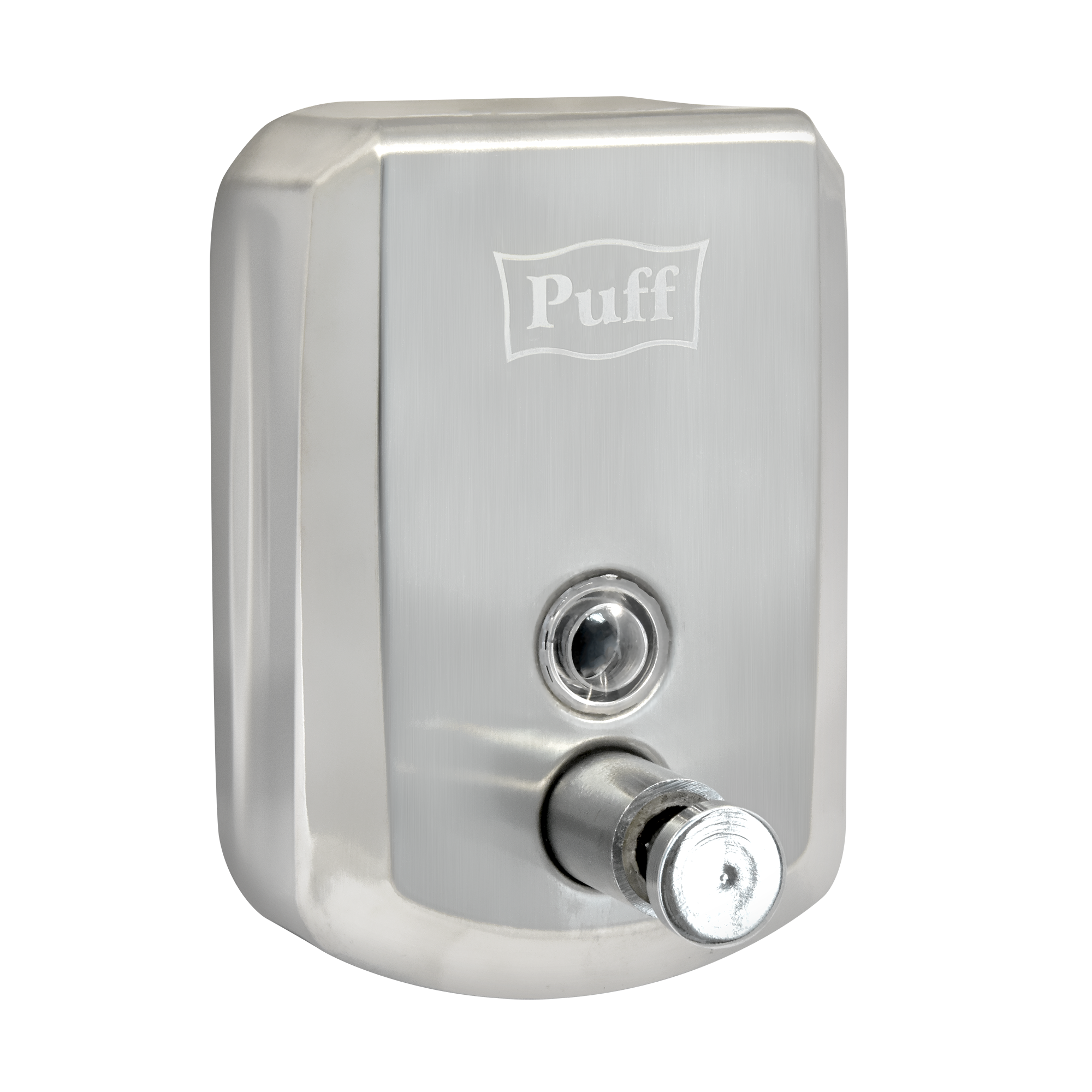 Дозатор для жидкого мыла из нерж. стали puff-8705, хром, 500 мл, 17х12х12 см с ключом