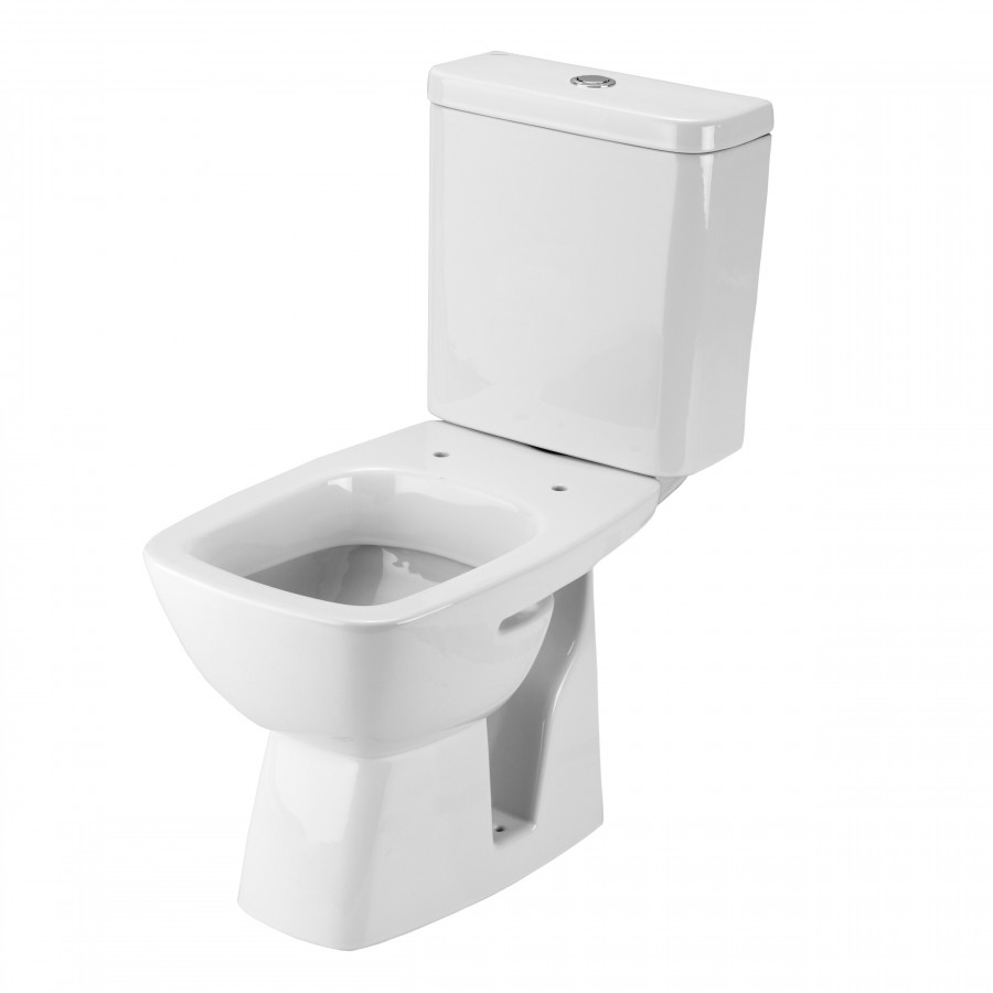 НЕО ЛАЙТ Унитаз-компакт, косой выпуск, 2-х режимная арматура, сиденье дюропласт Soft-close, Clip up.