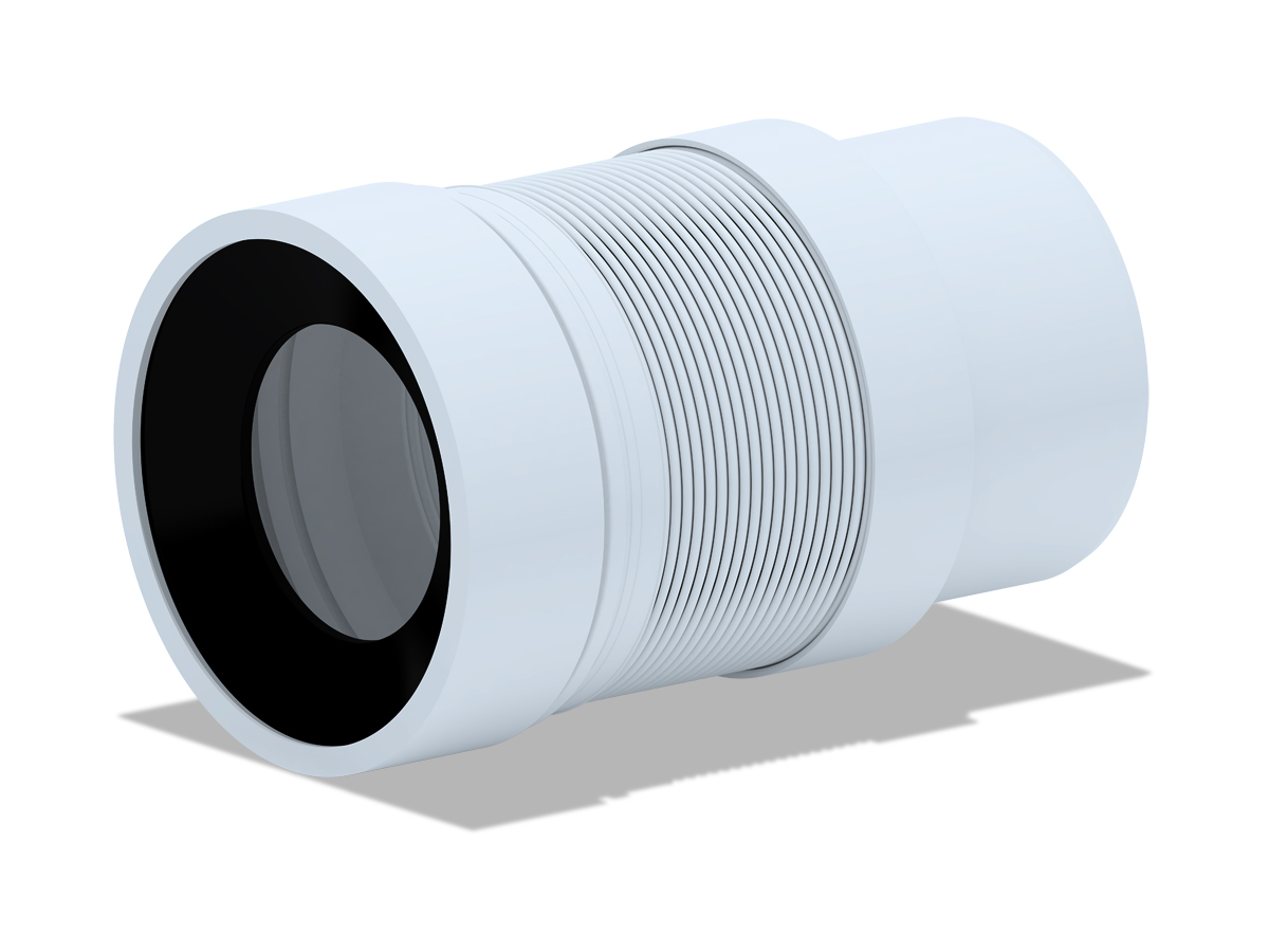 Удлинитель гибкий для унитаза АНИ Пласт K821R выпуск 110 мм 190-370 мм