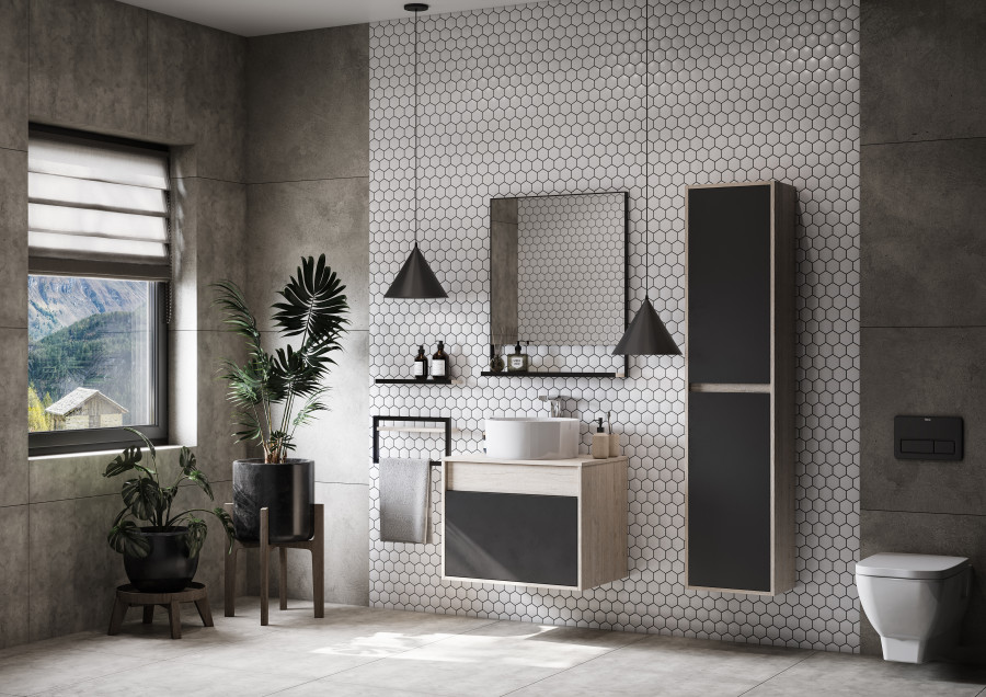 Зеркало ЛОФТ УРБАН 65, дуб орегон