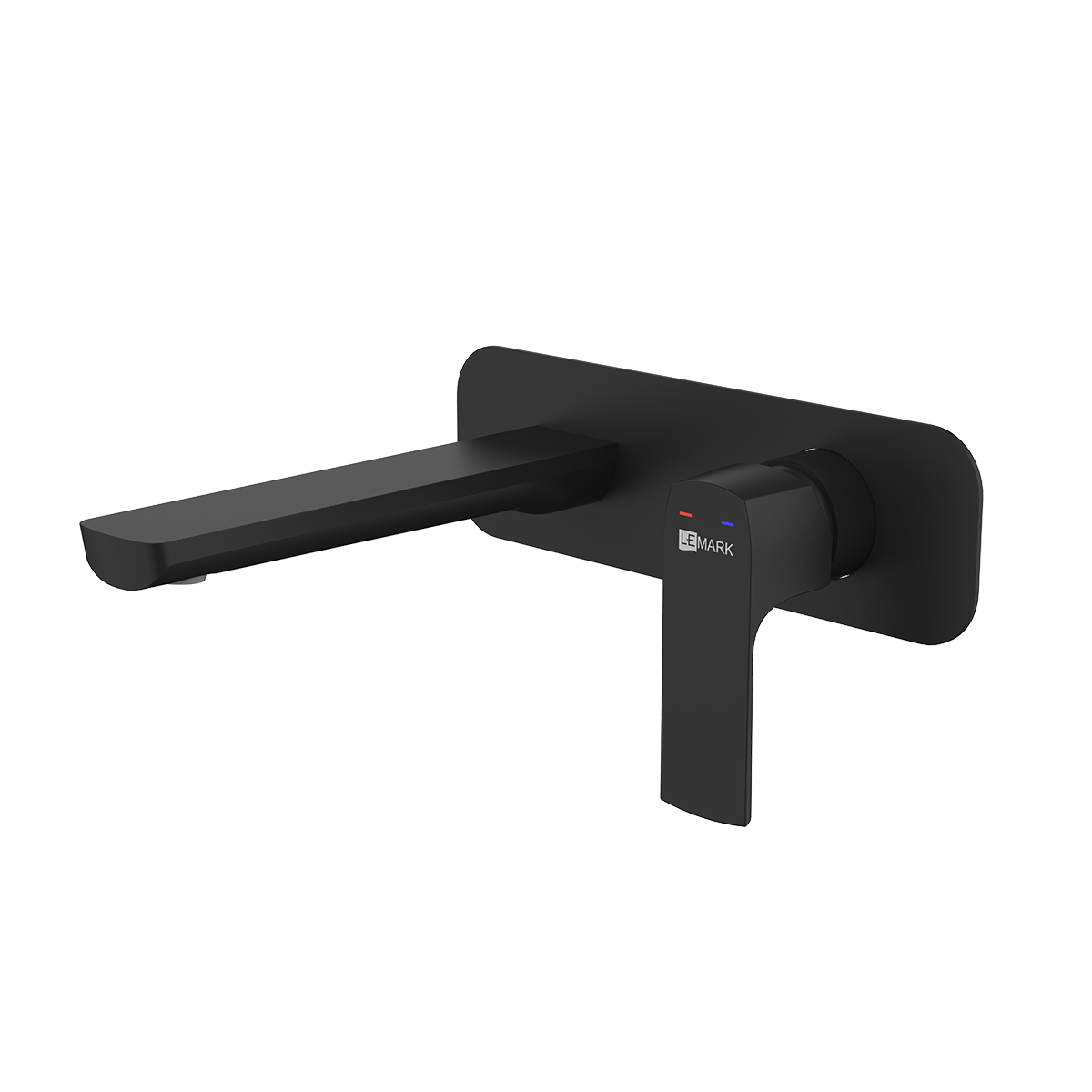 Ursus Смеситель для раковины, монолит.излив 203мм на стену, р/ОД, черный, LM, LM7226BL