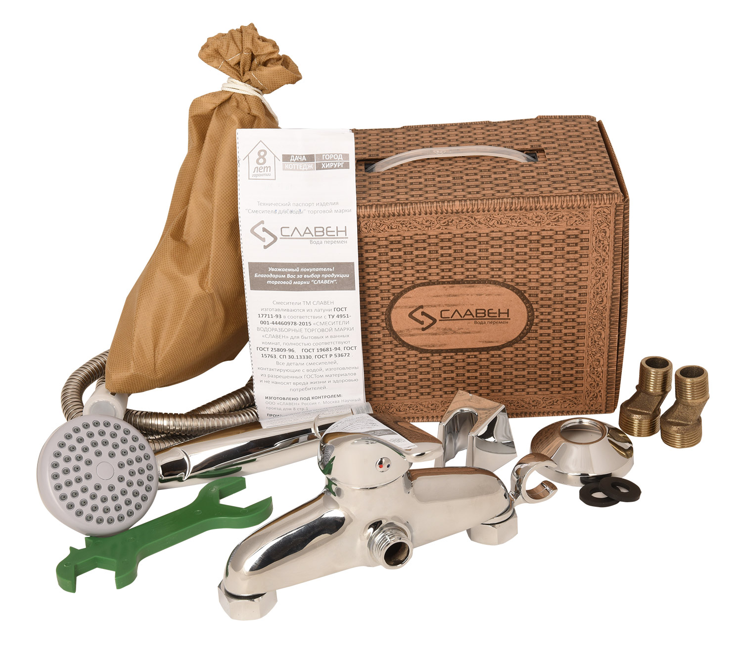 Смеситель для душа СЛАВЕН Дача СЛ-ОД-В40 хром