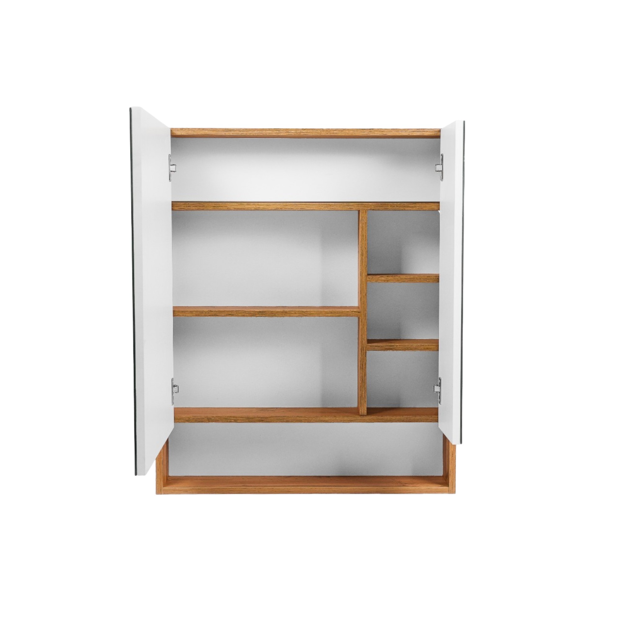 Зеркальный шкаф VIANT МАЛЬТА 70 подвесной белый/дуб вотан (VMAL70-ZSH)