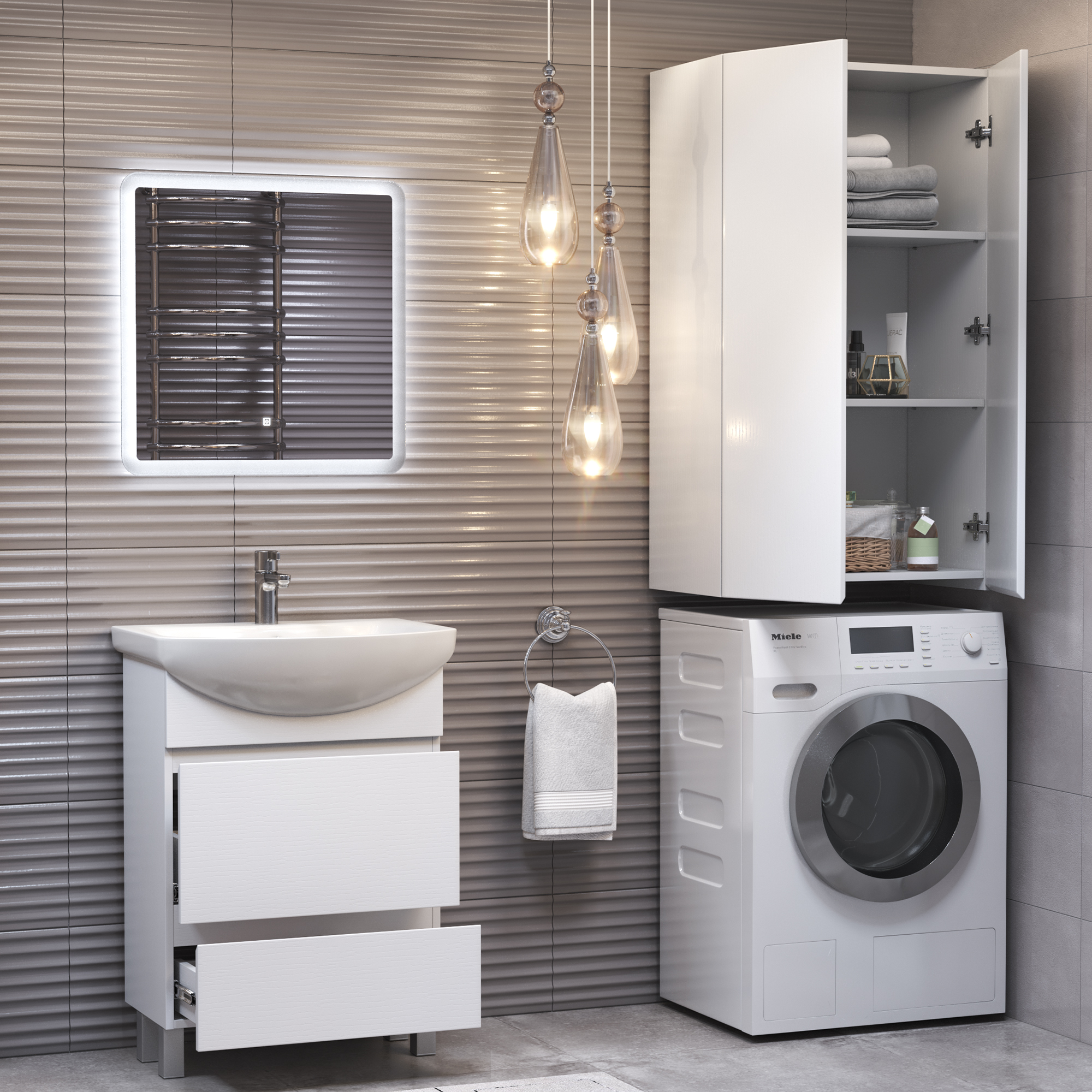 Шкаф VIGO Wing 64 подвесной белый (sh.WIN.64.2D белый)