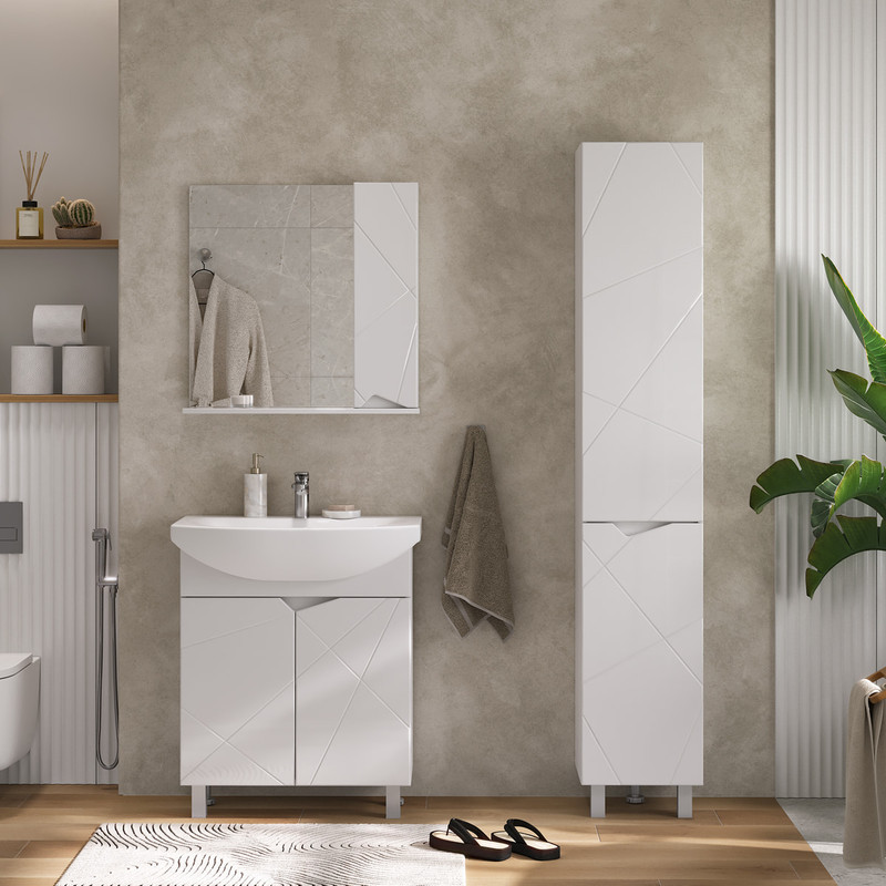 Пенал Пронто/Pronto 35, напольный, белый, VOLNA