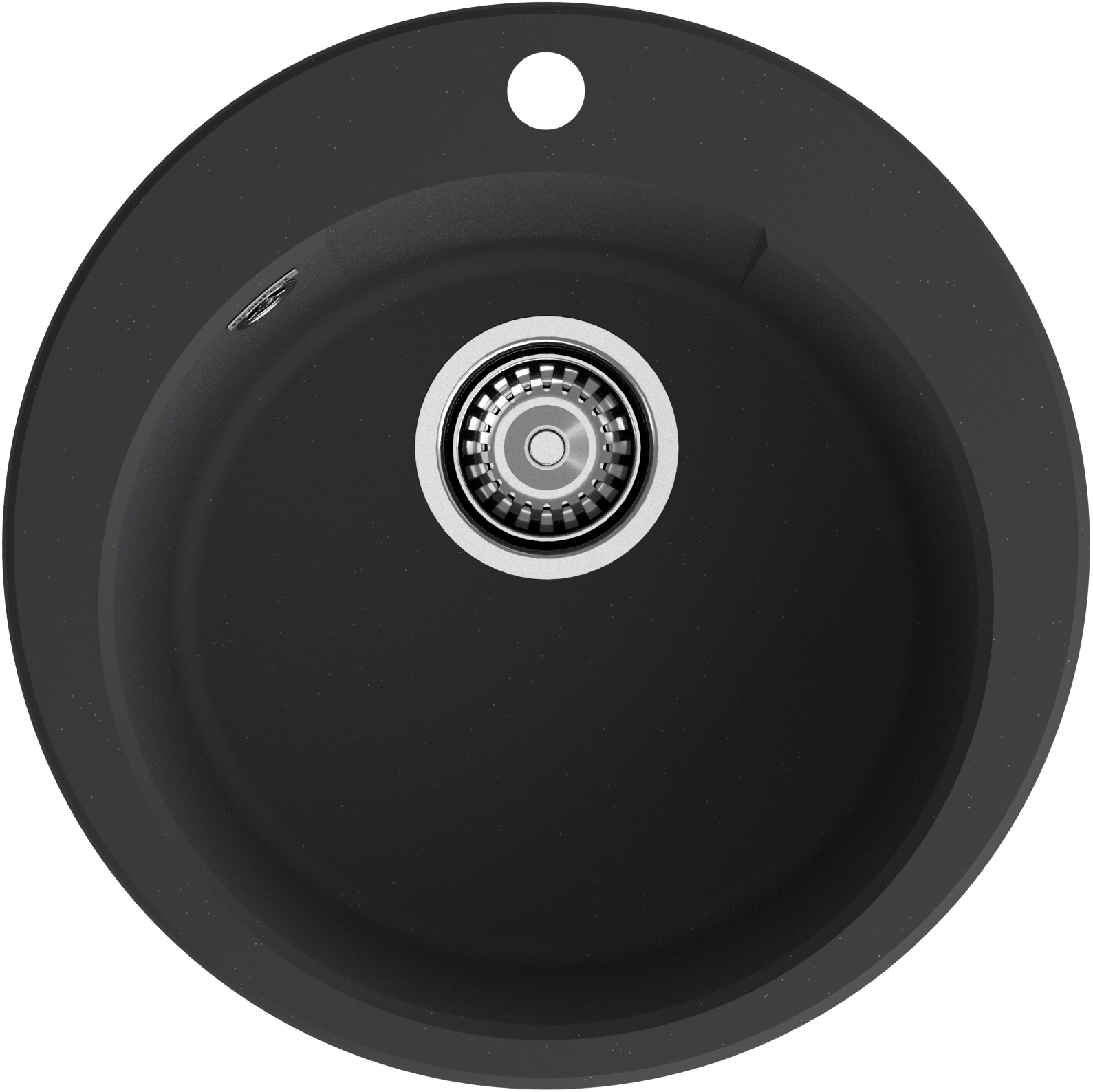 GRANFEST Мойка URBAN 649  1-чаша D-490мм черный арт.GF-UR-