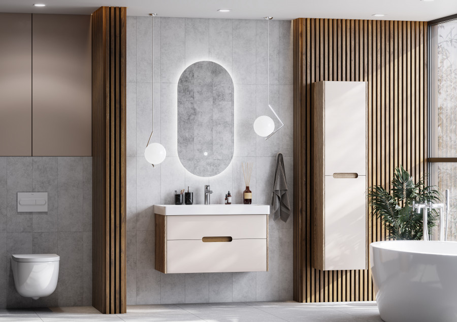 Зеркало АЛЬТО 110х60, овальное, с подсветкой