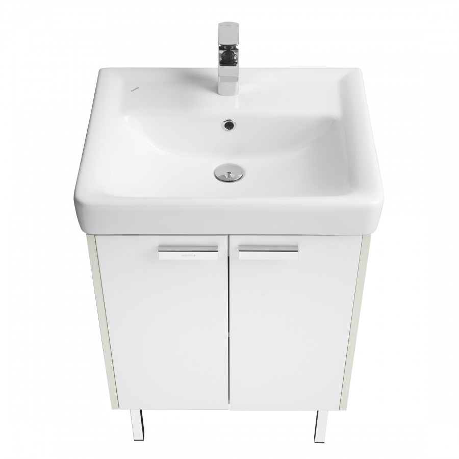 Тумба ЙОРК 60, белая, выбеленное дерево (под раковину ТИГОДА 60)