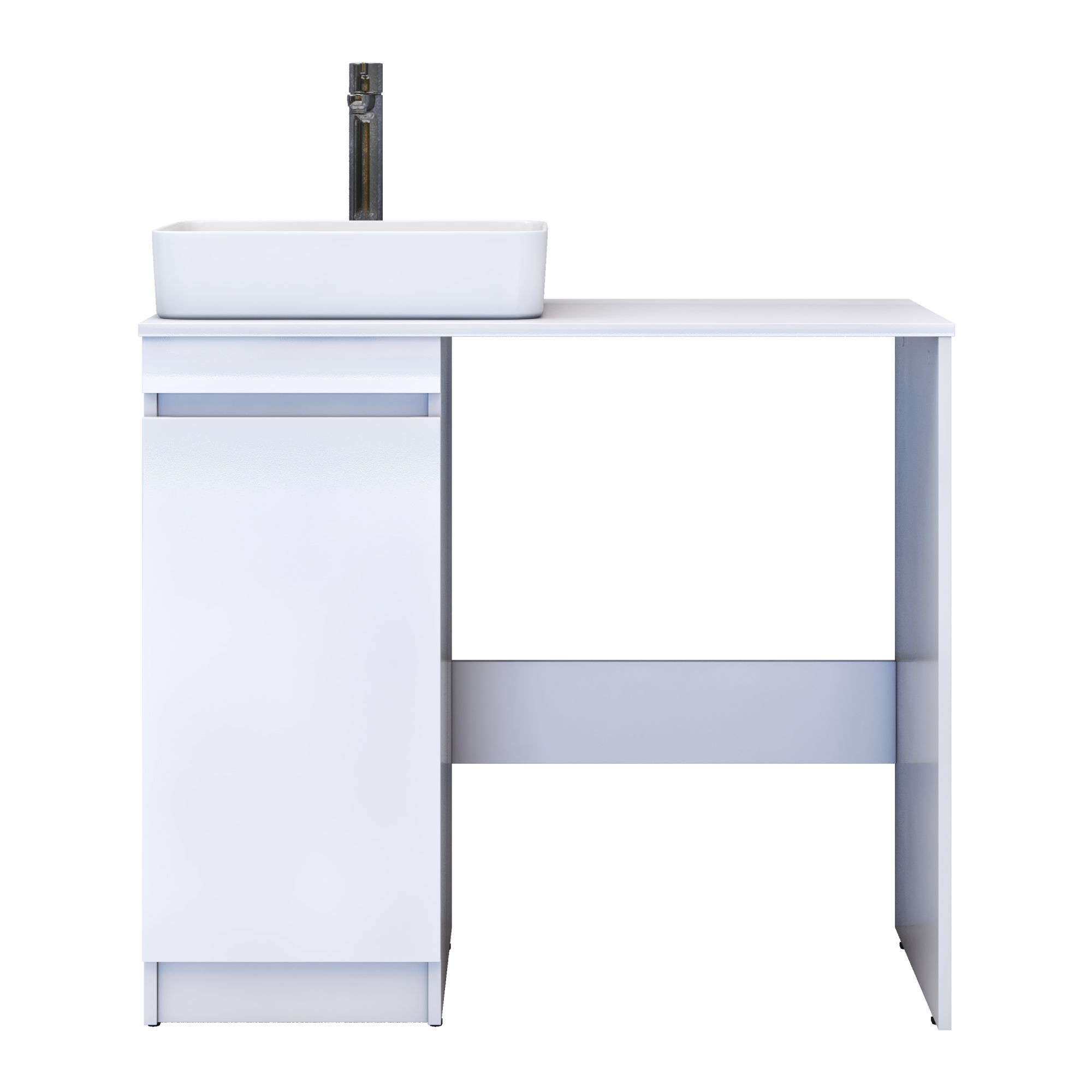 Тумба для раковины и стиральной машины VIGO Urban 40 напольная белый (tn.URB.40.1D)