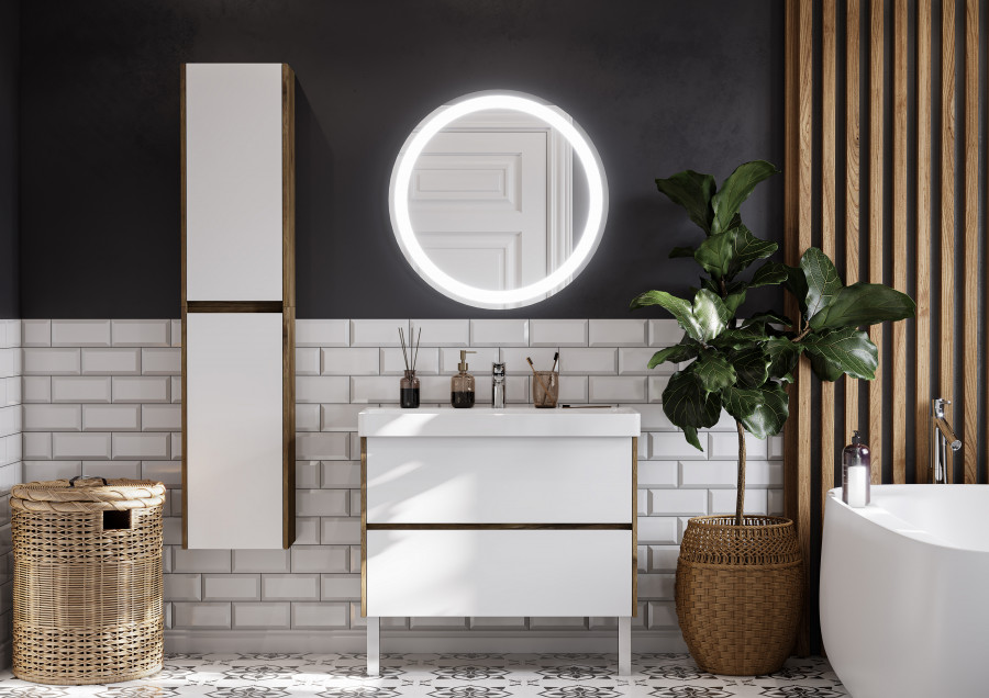 Зеркало АНЕЛЛО 75, круглое, с подсветкой