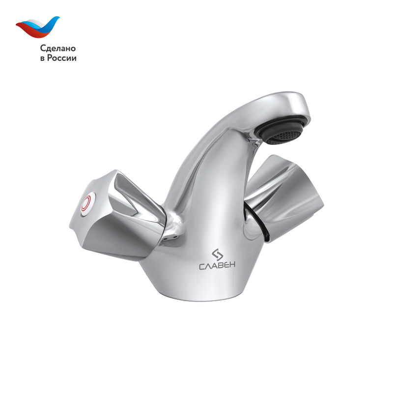 Смеситель для раковины СЛАВЕН Город СЛ-ДВ-Е10 хром