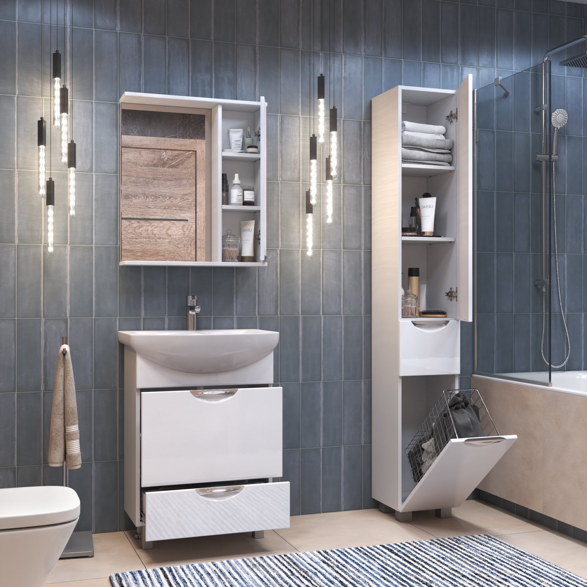 Зеркало со шкафом VIGO Callao 60 подвесное белый (z.CAL.60.R)