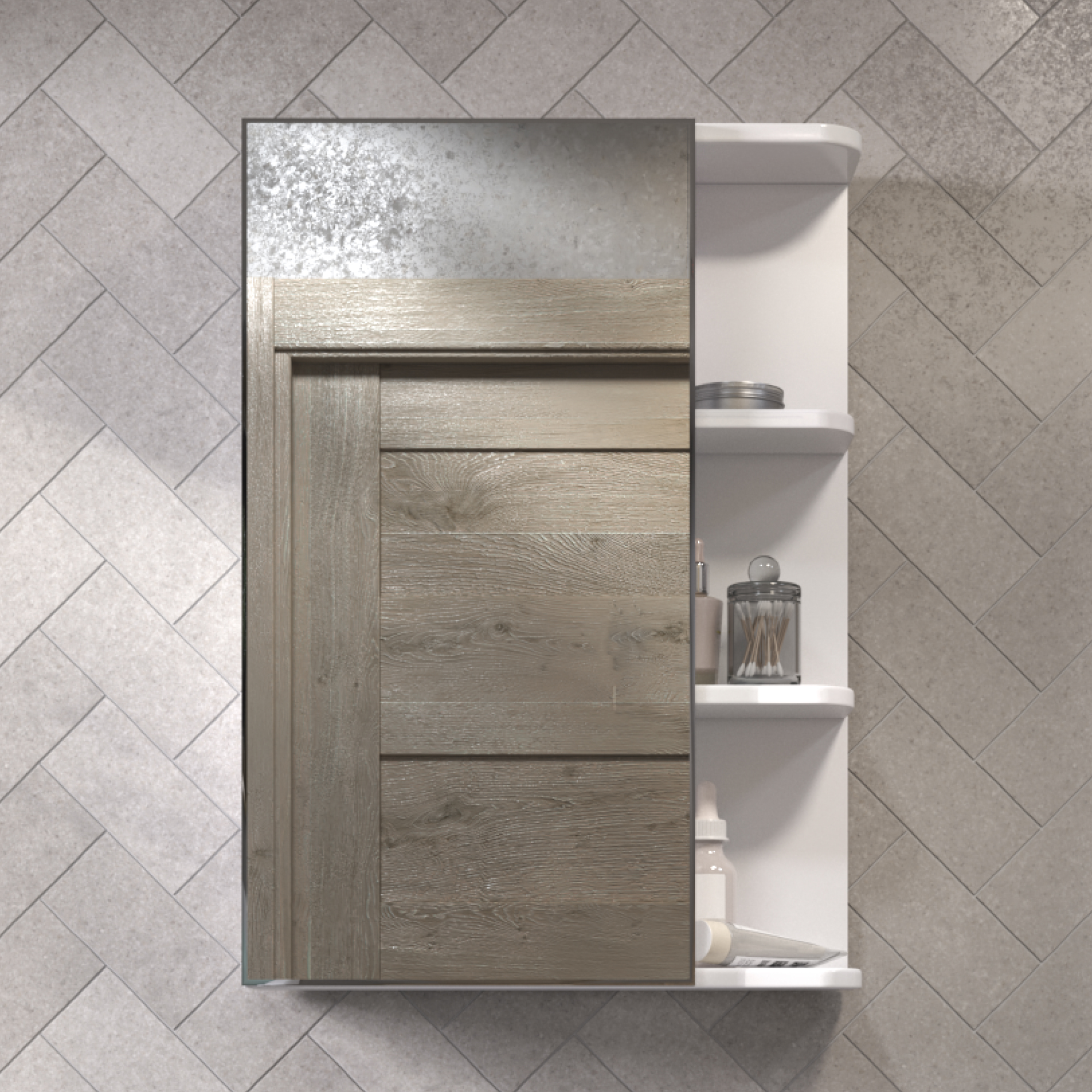 Зеркальный шкаф VIGO Nova 50 подвесной белый (zsh.NOV.50)