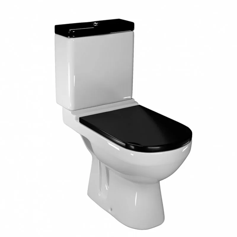 Унитаз-компакт KIROVIT Домино черный (Вн УнЧ2711) 4610119208011