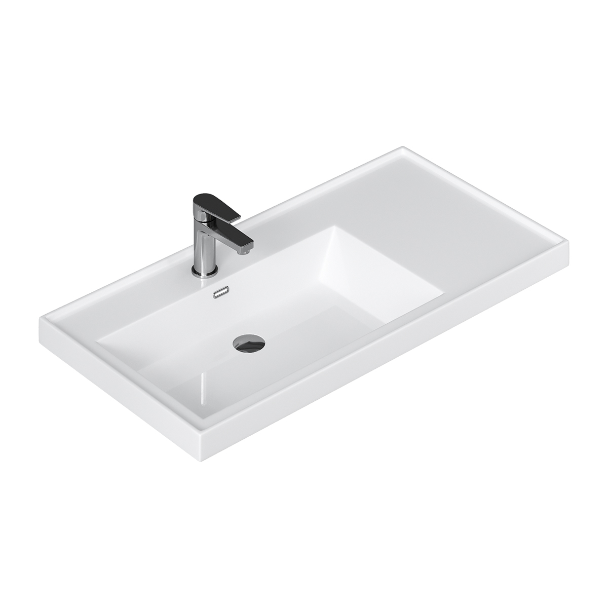 Раковина 78857 (90)L, встраиваемая, белая, EQUIL