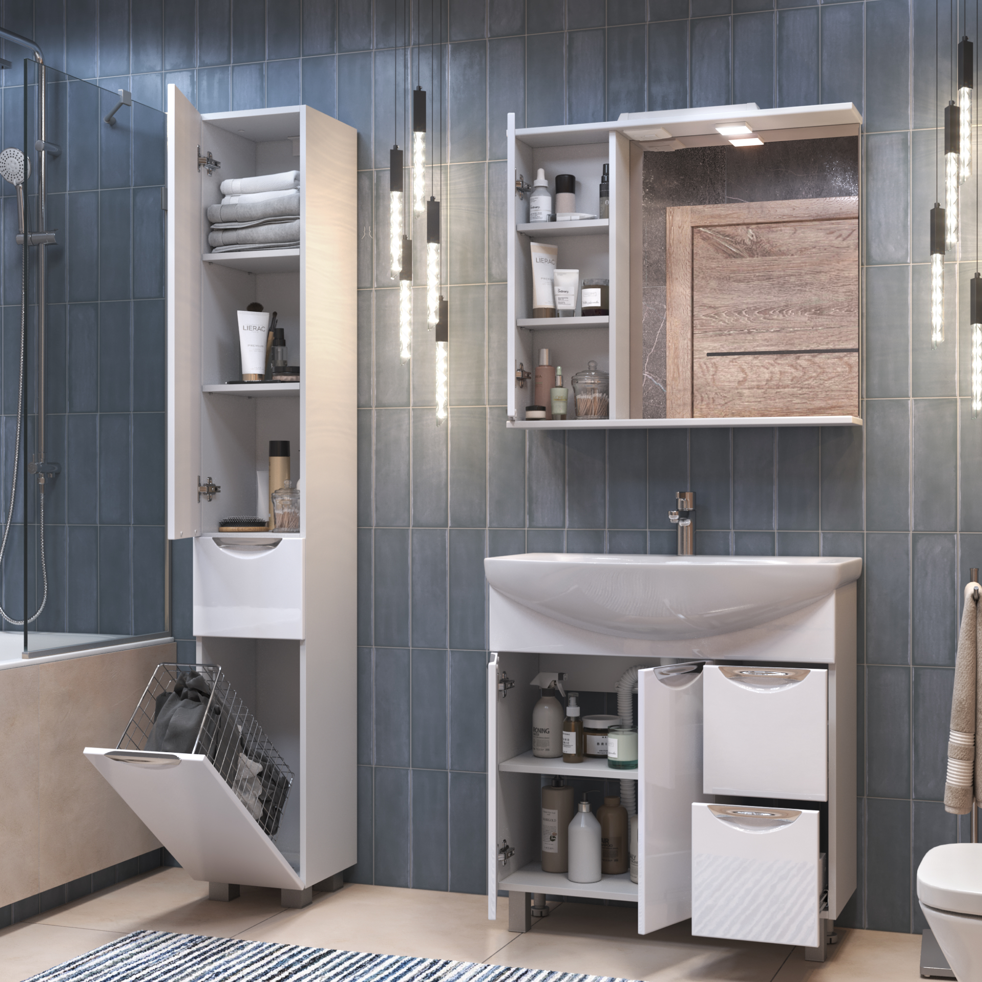 Зеркало со шкафом VIGO Callao 80 подвесное белый (z.CAL.80.L.El)