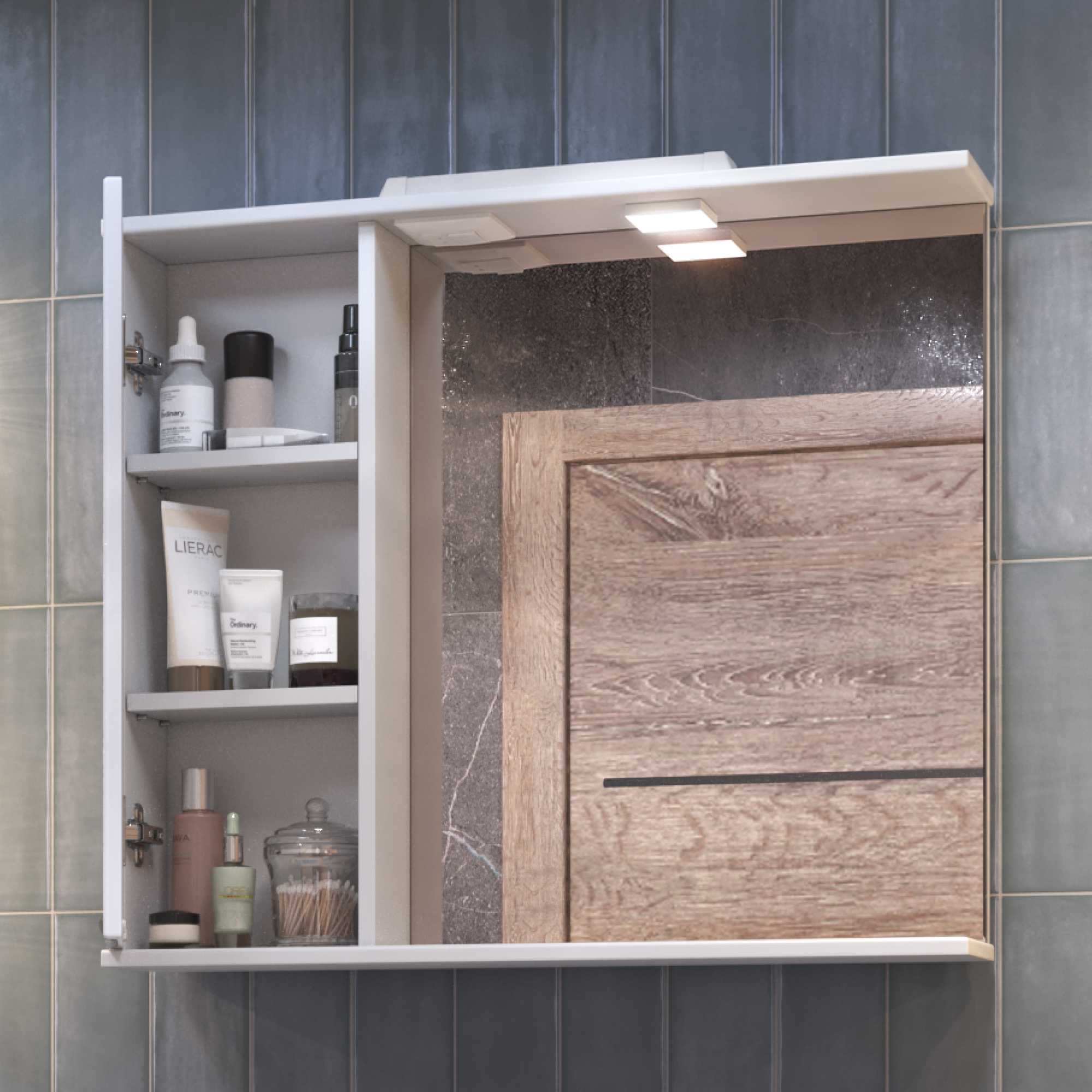 Зеркало со шкафом VIGO Callao 80 подвесное белый (z.CAL.80.L.El)