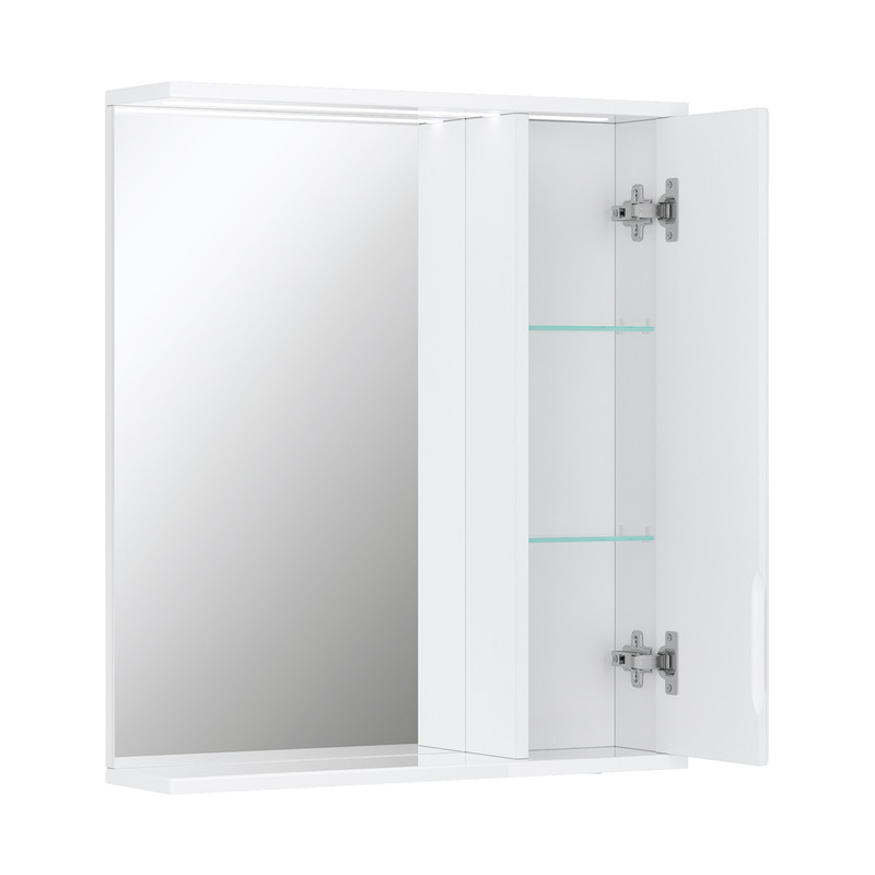Зеркало-шкаф Joli 60, с LED подсветкой, правый, белый, VOLNA