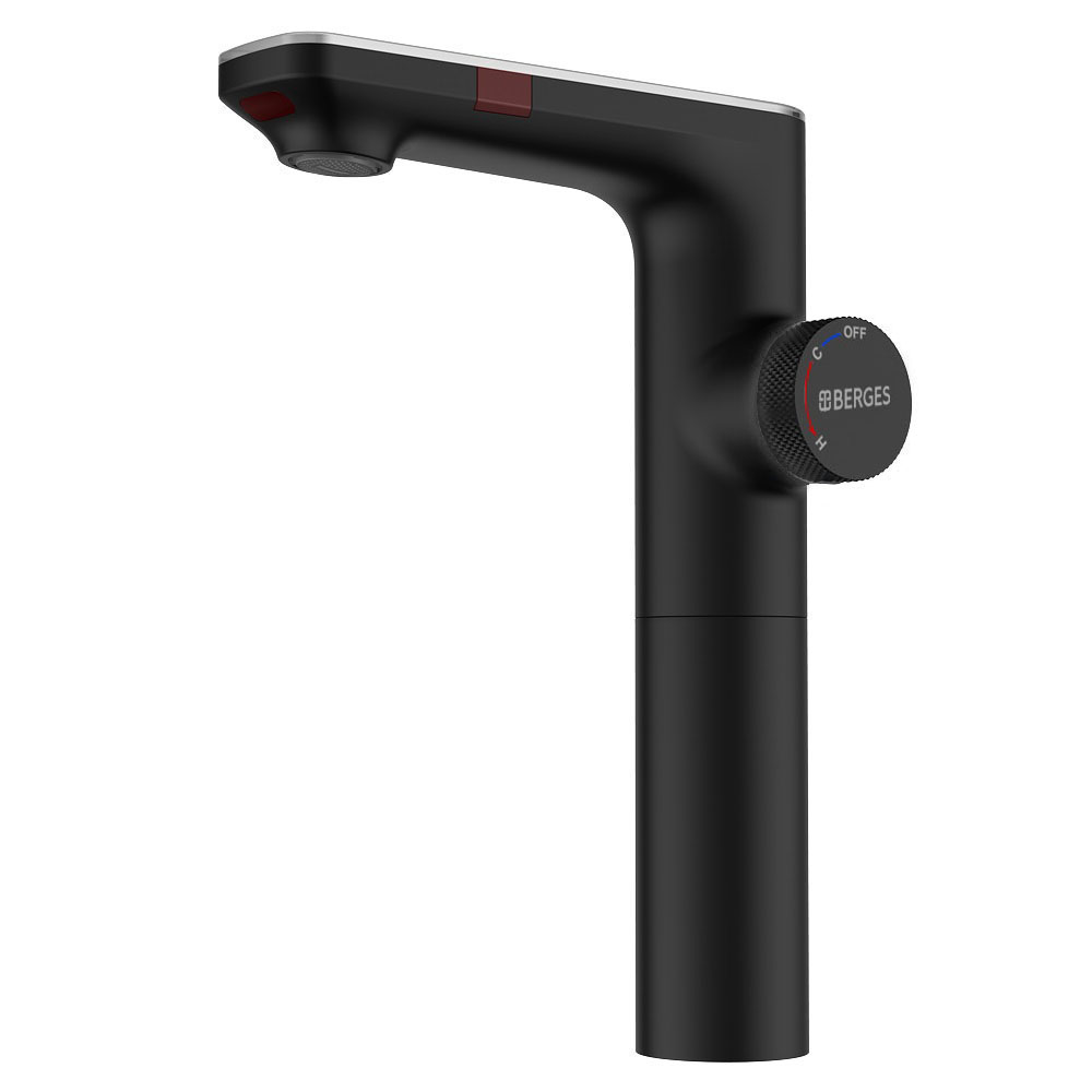 Смеситель для раковины MORANS сенсорный высокий, черный матовый, BERGES
