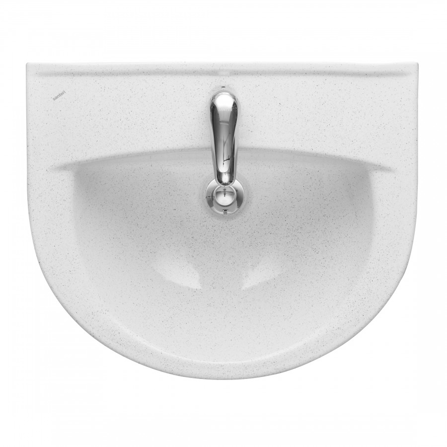 Умывальник "Воротынский" 56 см. с отв., переливом, крап на белом SANTERI