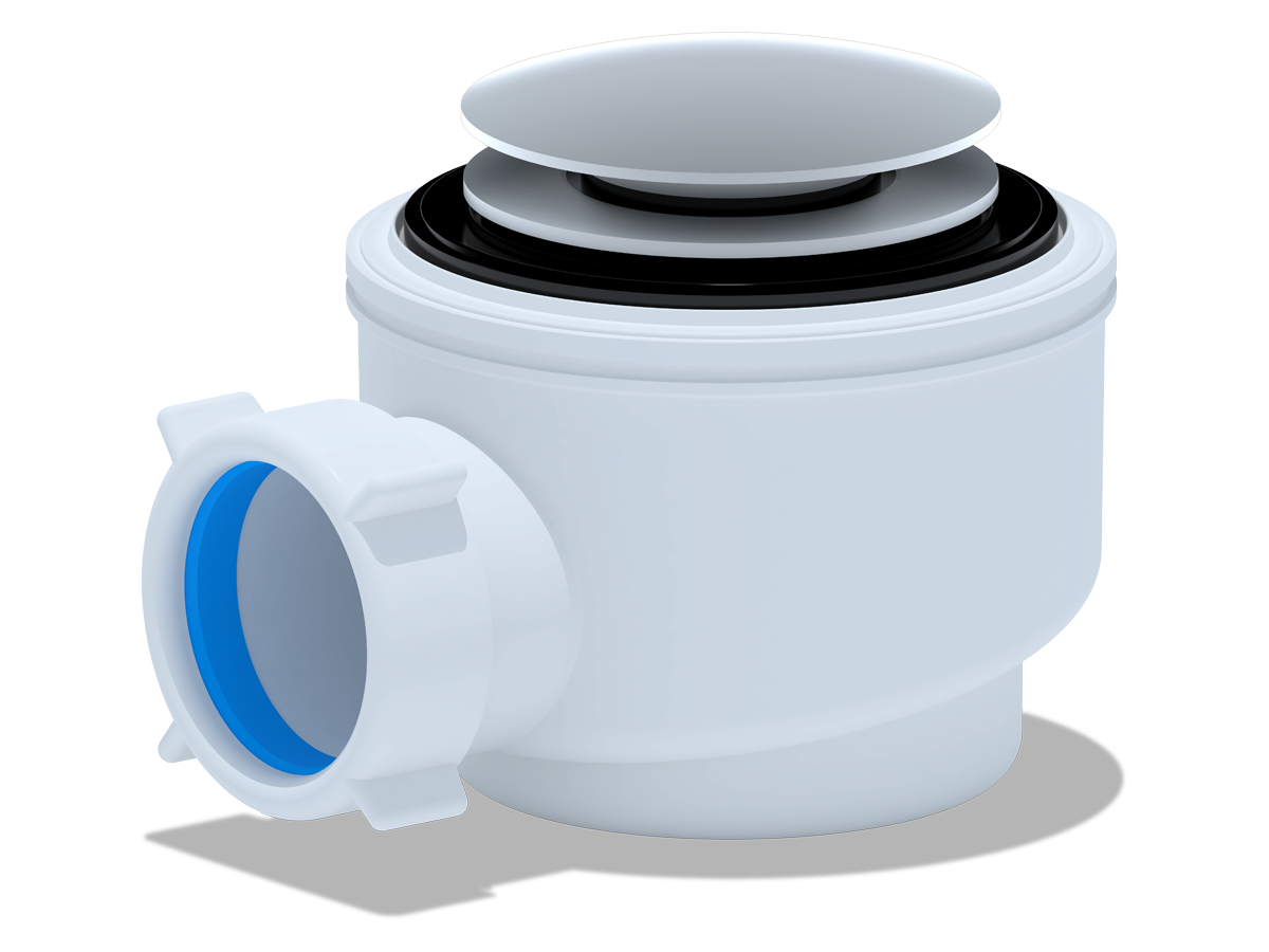 Сифон для душевого поддона АНИ Пласт E410CLGS 1 1/2 дюйма 50/60 хром клик-клак грибок с сеткой