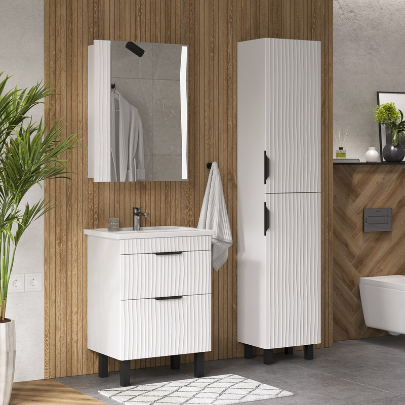 Пенал Лотти/Lotty 40, напольный, белый, VOLNA