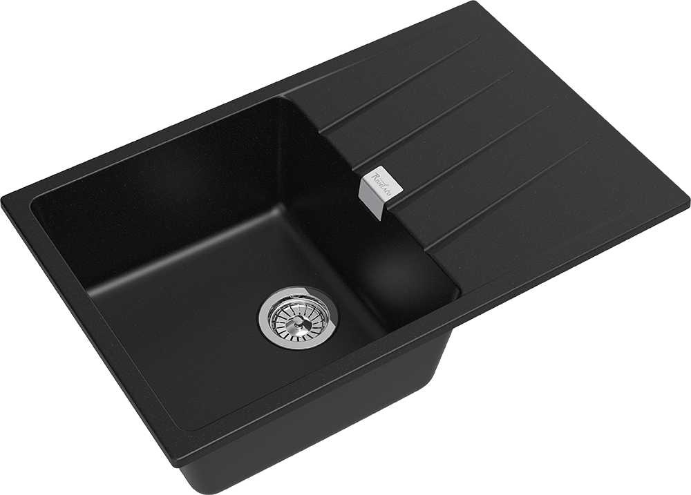 RIVELATO Мойка RAUM 78  1-чаша 780*500мм nero арт.