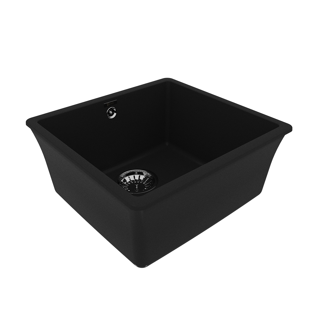 Кухонная мойка Lemark SINARA 440-U подстольного монтажа из кварцгранита, Антрацит 