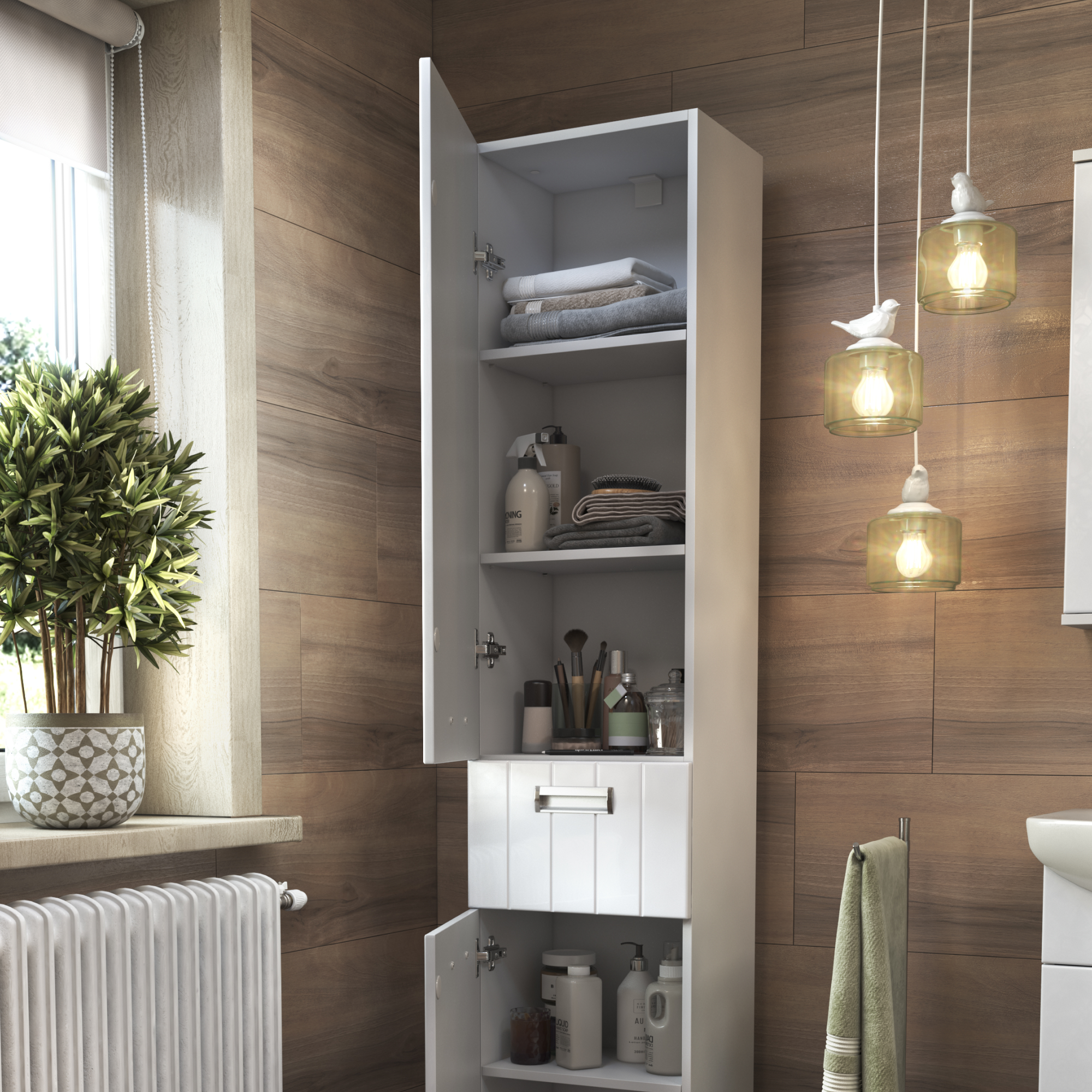 Шкаф-пенал VIGO Diana 40 напольный белый (pn.DIA.40)