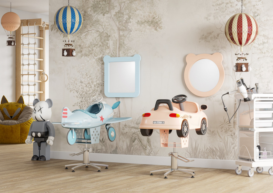 Зеркало КАСПЕР МИШКА, квадратное, голубой матовый