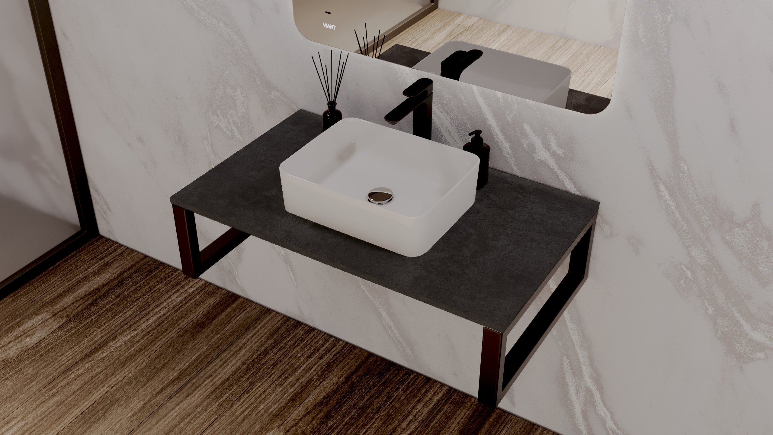 Столешница VIANT Neo бетон лофт 800х460 мм (VNEO80BETL-STMDF)